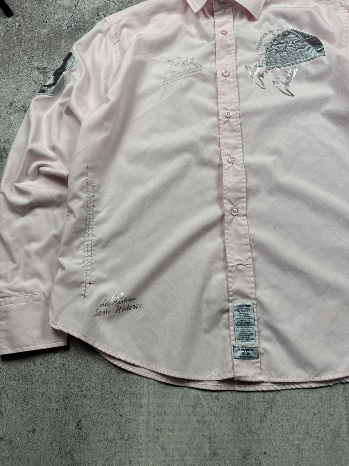 La Martina Vintage La Martina Button Polo Shirt Big Logo Japanese Y2K Size US L / EU 52-54 / 3 - 6 Thumbnail