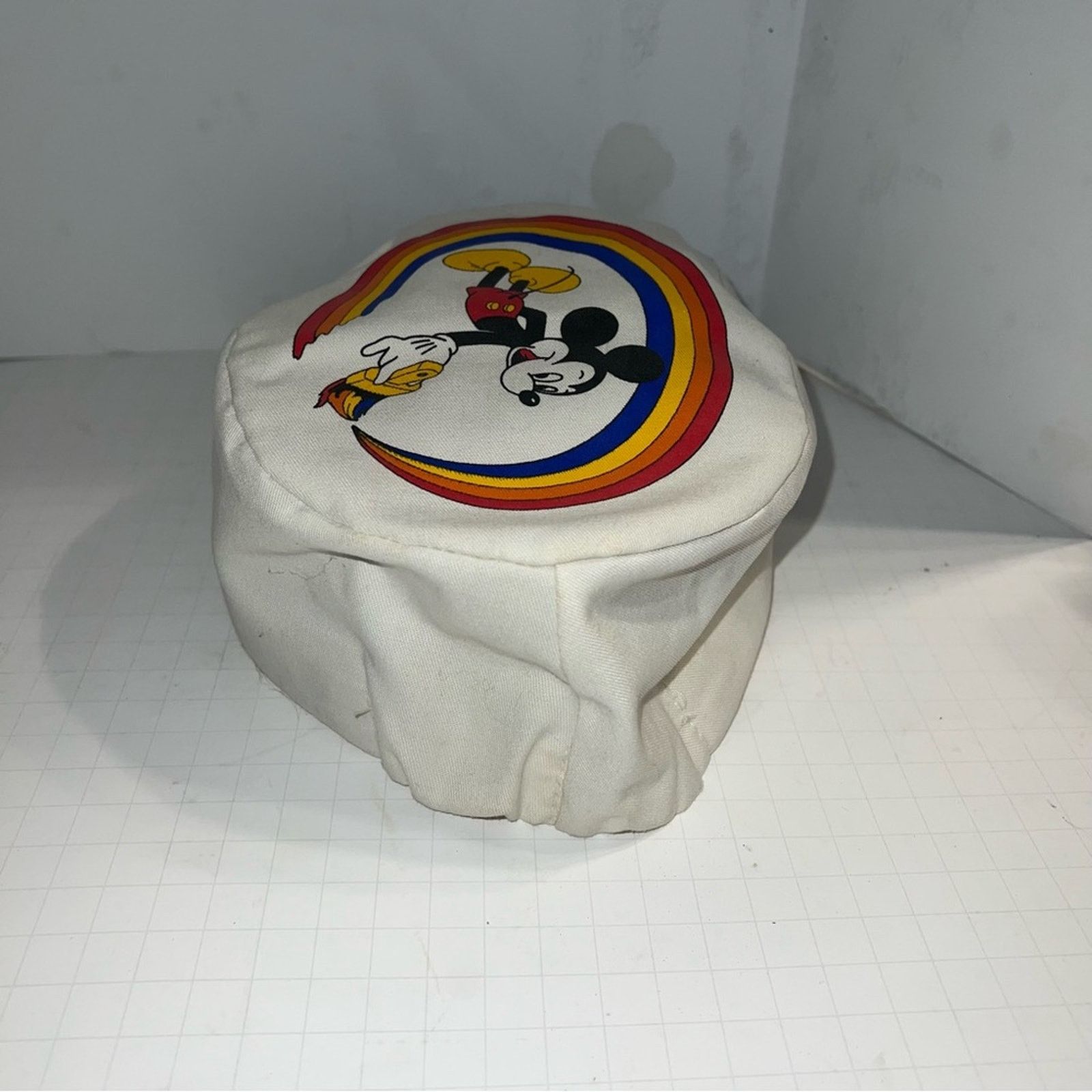 Disney VNTG DISNEY elastic band graphic 80s hat Size ONE SIZE - 3 Thumbnail