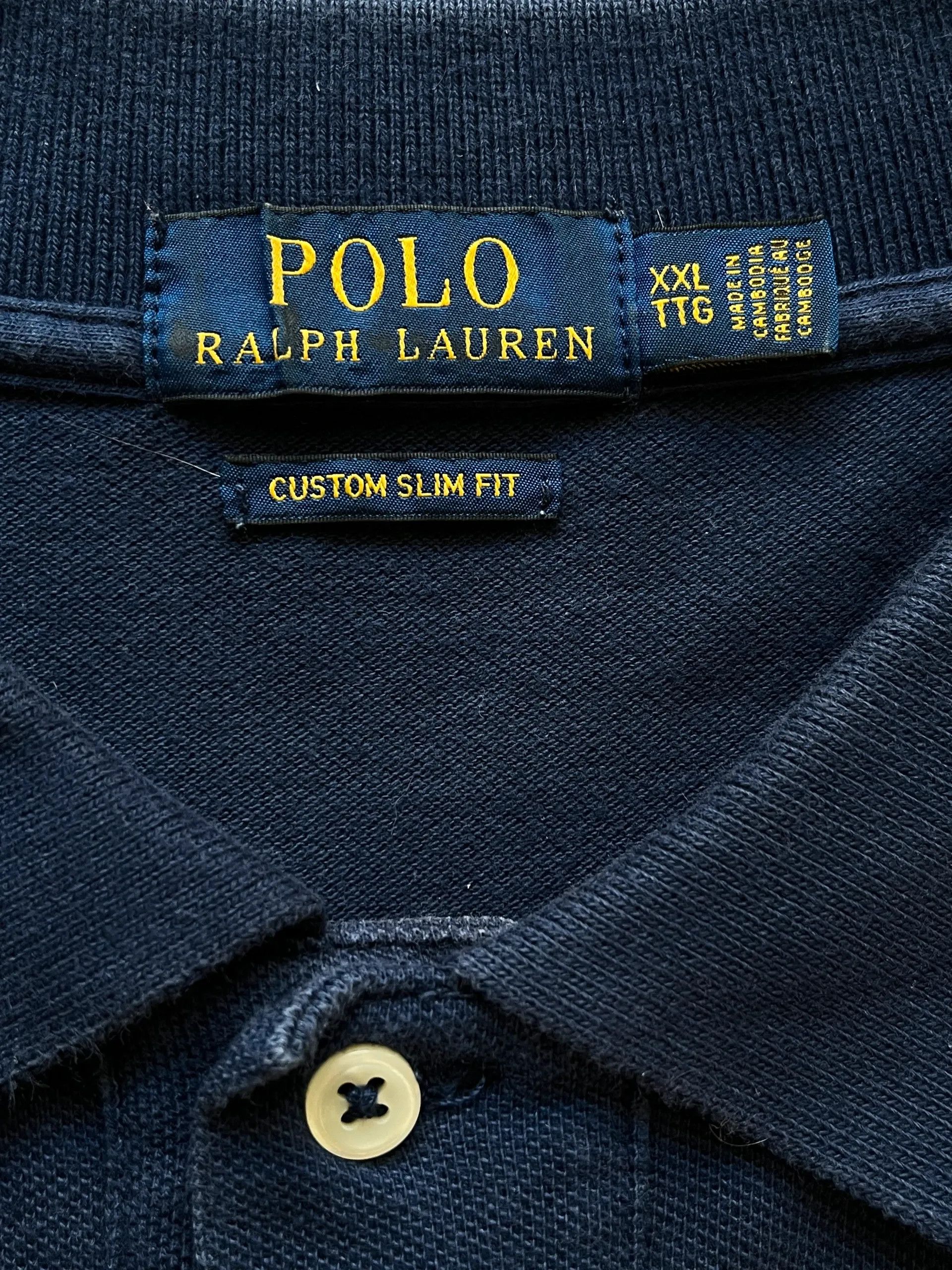 Polo Ralph Lauren Polo Ralph Lauren Navy Red Small Pony Sz XXL Custom Slim Fit Size US XXL / EU 58 / 5 - 3 Thumbnail