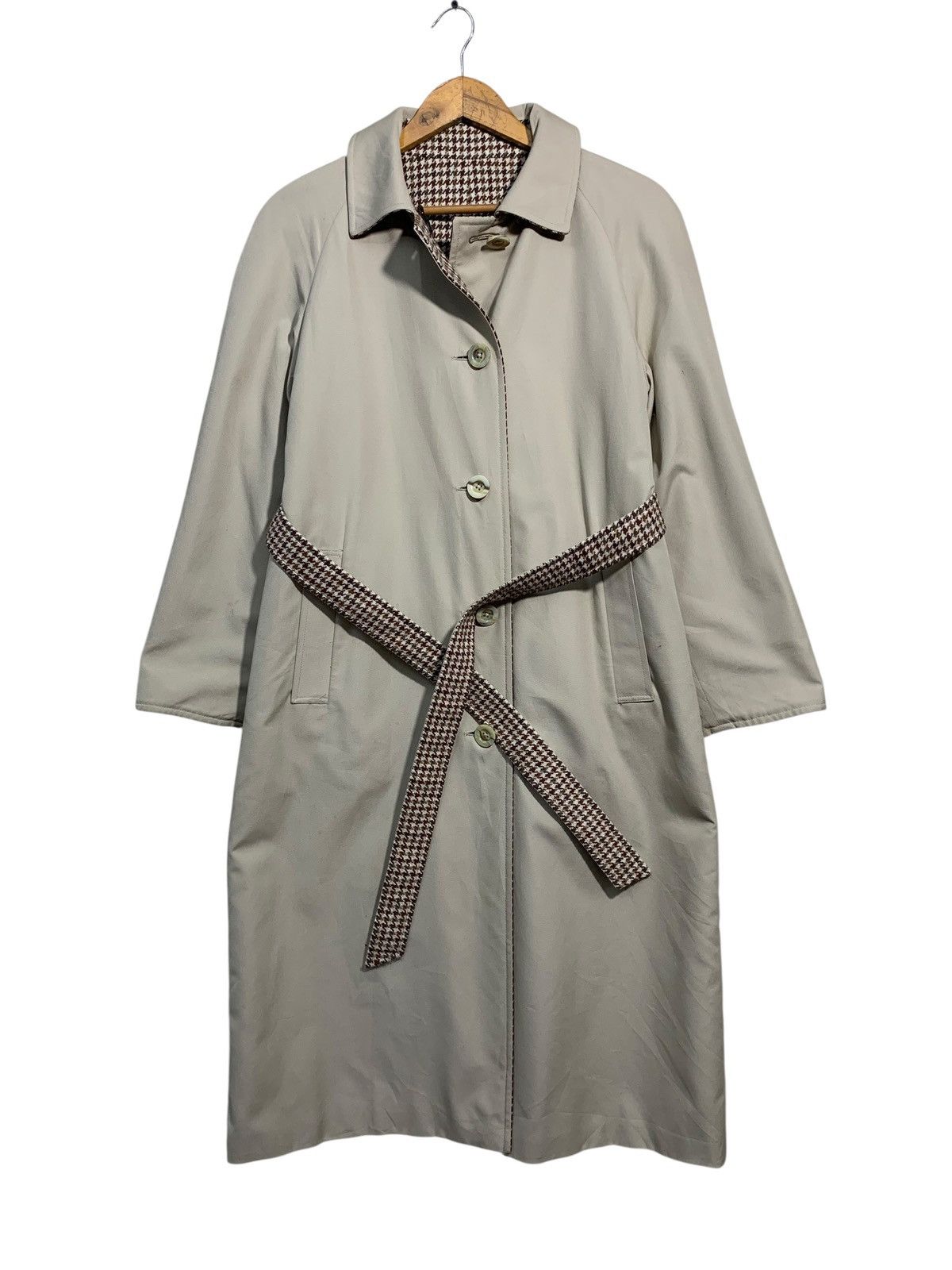 Aquascutum 🔥VTG AQUASCUTUM REVERSIBLE TRENCH COATS WOOL Size M / US 6-8 / IT 42-44 - 10 Thumbnail