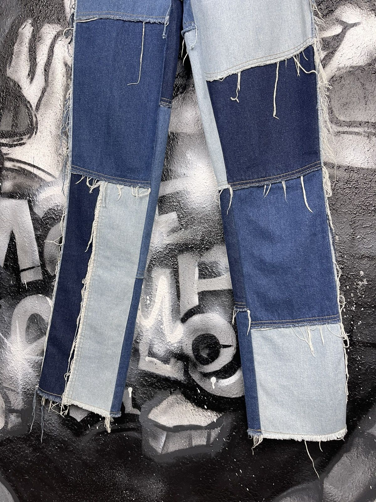Jaded London Jaded London Distressed Patchwork Denim Boyfriend Fit Jeans Size 24" / US 00 / IT 34 - 3 Thumbnail