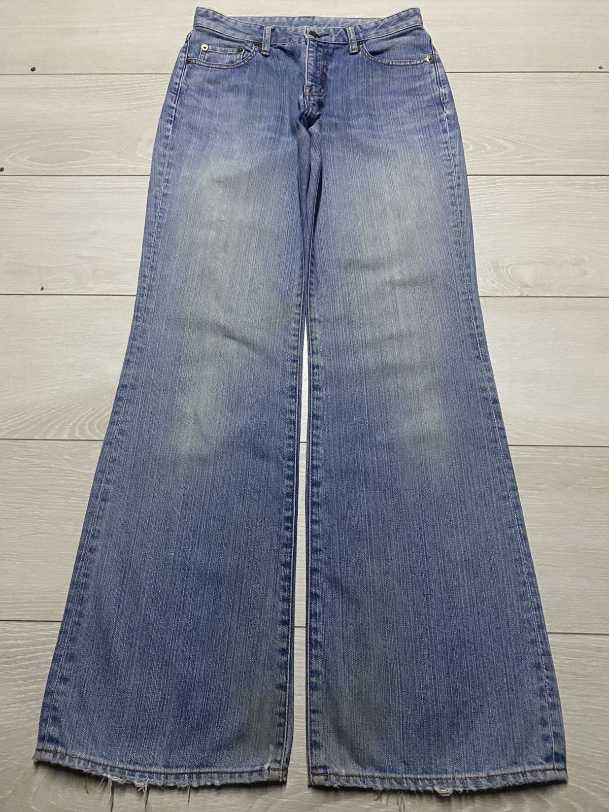 Uniqlo Vintage Japanese Brand Uniqlo Streetwear Flare Jeans Size US 28 / EU 44 - 1 Thumbnail