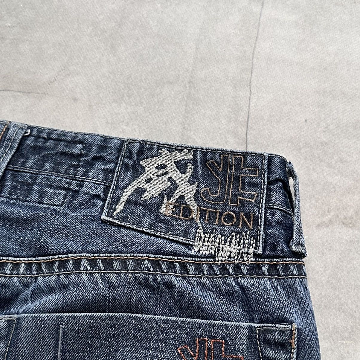Red Monkey Japan Samurai Jeans Hieroglyph Embroidered LGB Evisu Vibe Size US 32 / EU 48 - 5 Thumbnail