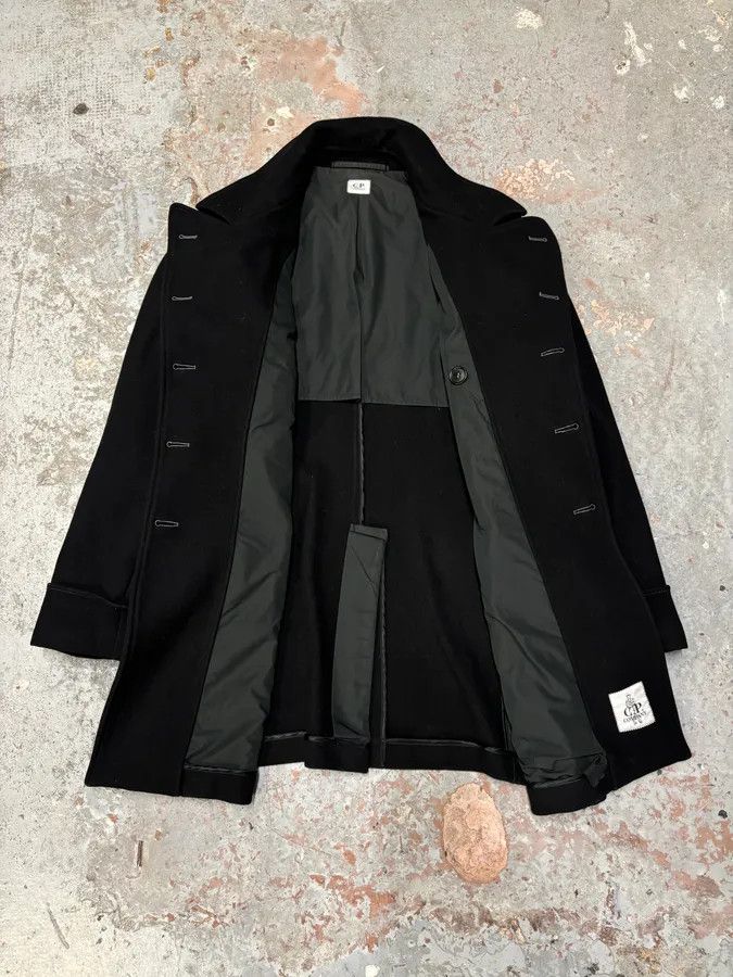 C.P. Company 2000s C.P. Company Black Wool Double-Breasted Coat Size US L / EU 52-54 / 3 - 7 Thumbnail
