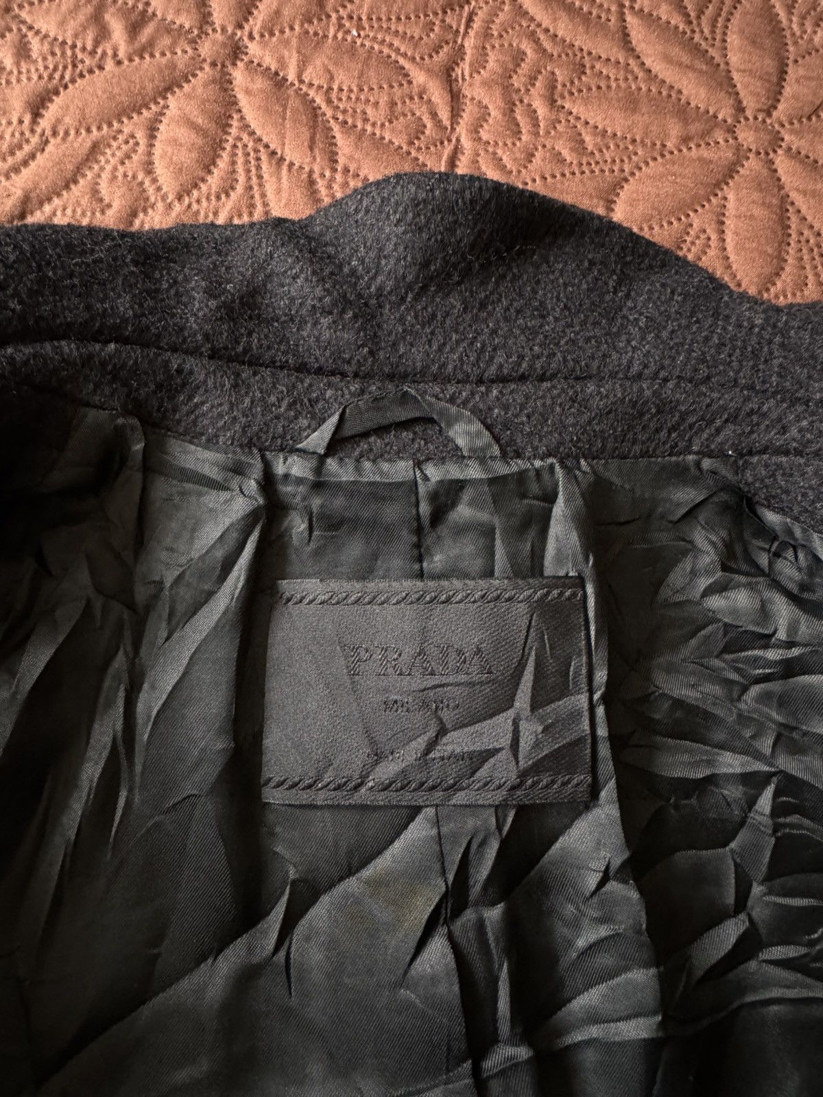 Prada PRADA Vintage Single-Breasted Black Wool Overcoat Size M / US 6-8 / IT 42-44 - 8 Thumbnail