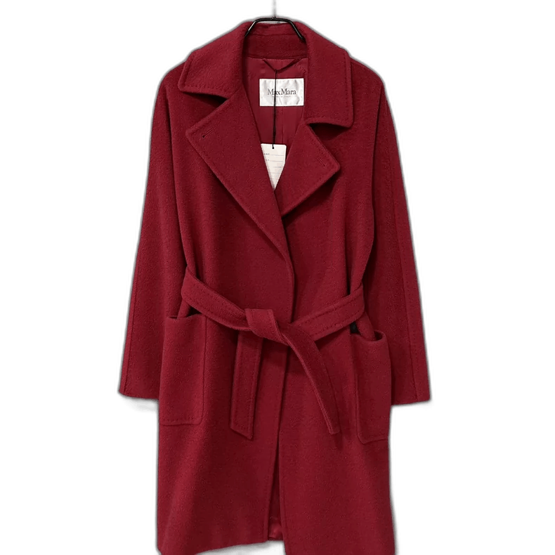 Maison Margiela MaxMara Manuela Red Wool Coat Size ONE SIZE - 1 Thumbnail