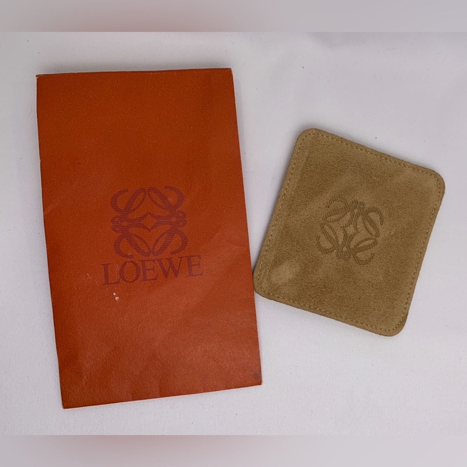 Loewe Loewe Tan Suede coin purse wallet with envelope Size ONE SIZE - 1 Thumbnail