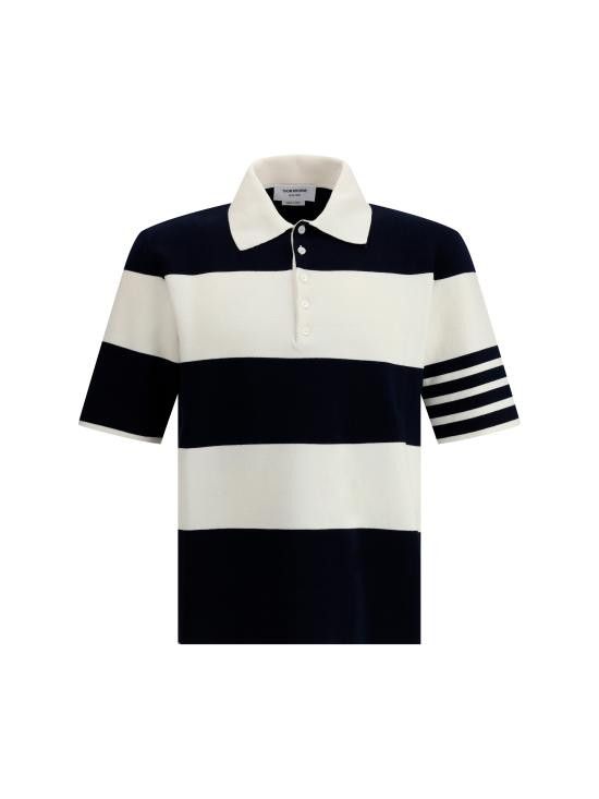 Thom Browne THOM BROWNE Men Polo Shirts MKP134AY3043 979 BLUE Size US M / EU 48-50 / 2 - 1 Thumbnail