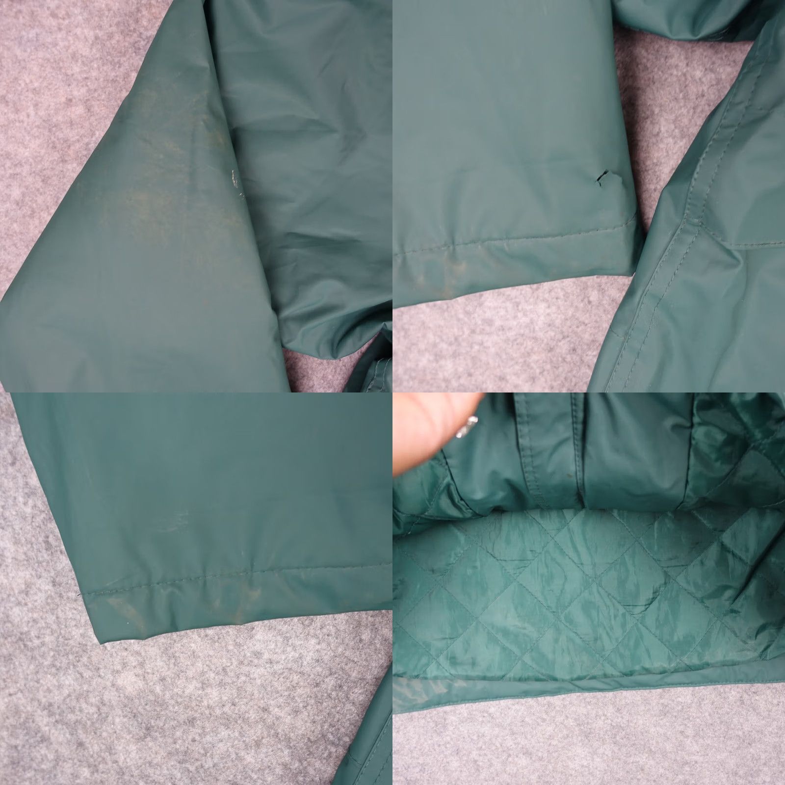 Rains VINTAGE Misty Harbor Coat XL Green Rain Coat Unisex Mens Womens Hooded Lined Pockets PVC Zip Long Size XL / US 12-14 / IT 48-50 - 8 Thumbnail