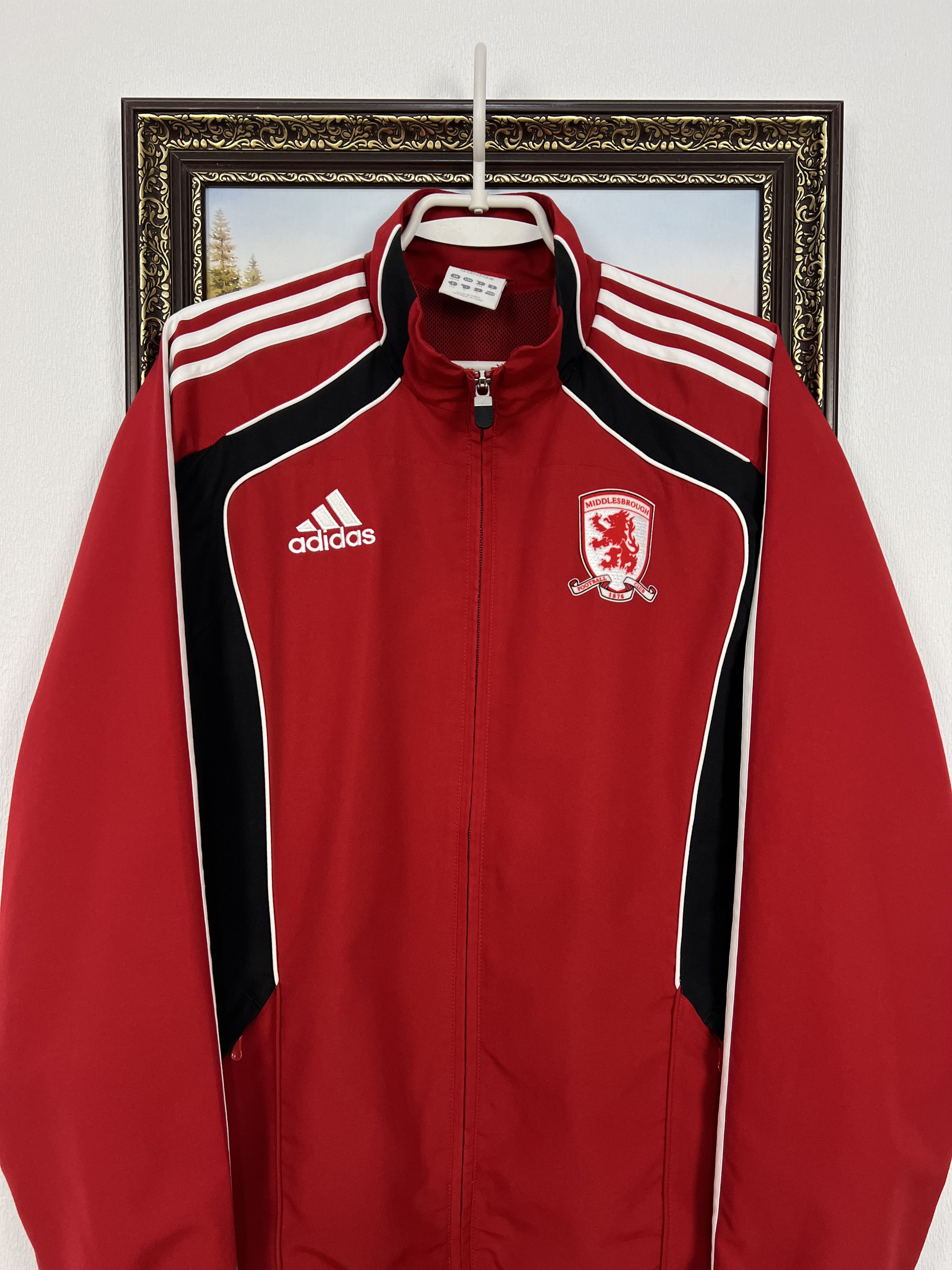 Adidas Vintage Adidas Middlesbrough Football Jacket Soccer Red Size US M / EU 48-50 / 2 - 2 Thumbnail