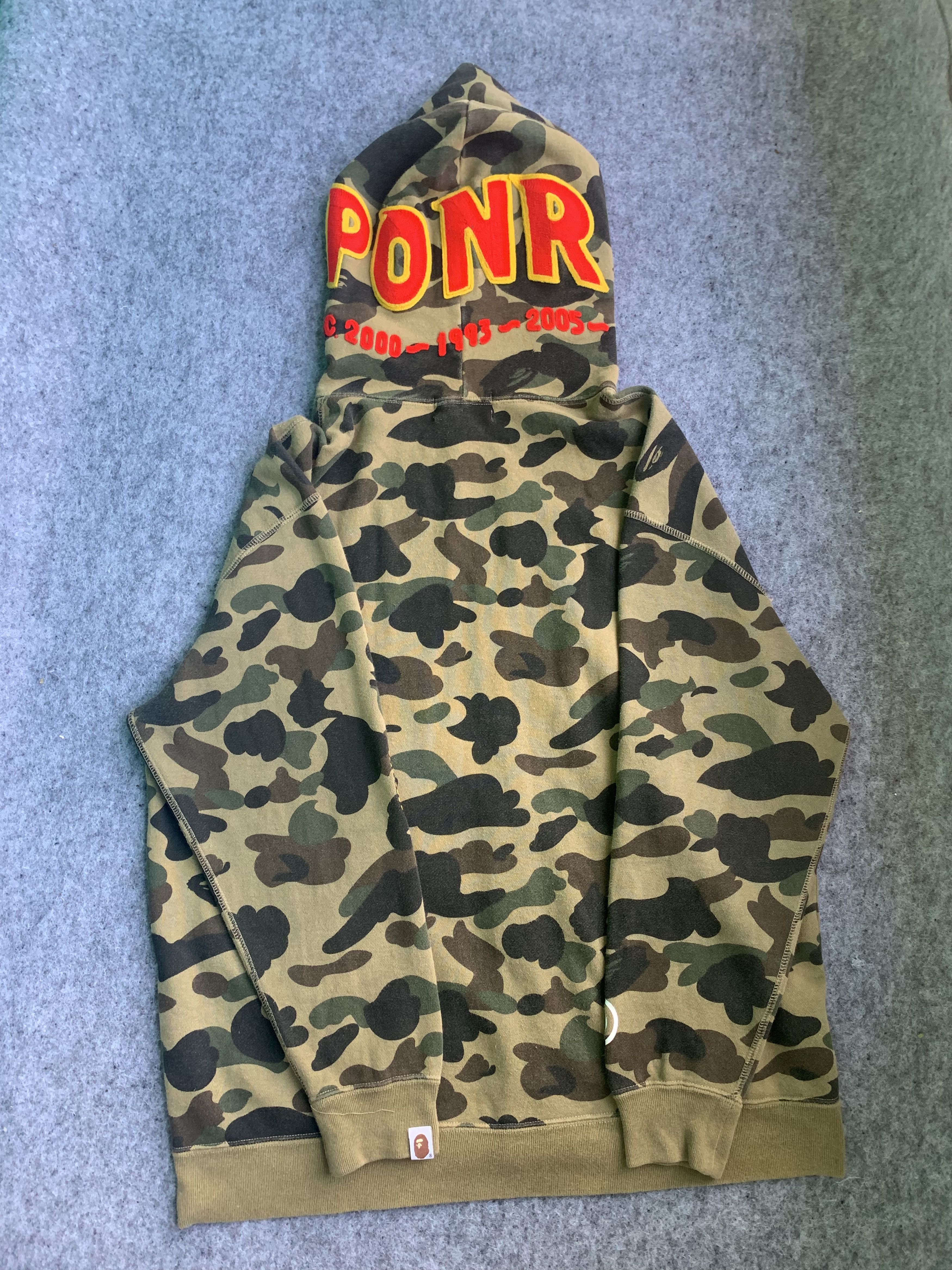 Bape 1st Camo PONR Shark Full Zip Hoodie Size ONE SIZE - 2 Thumbnail