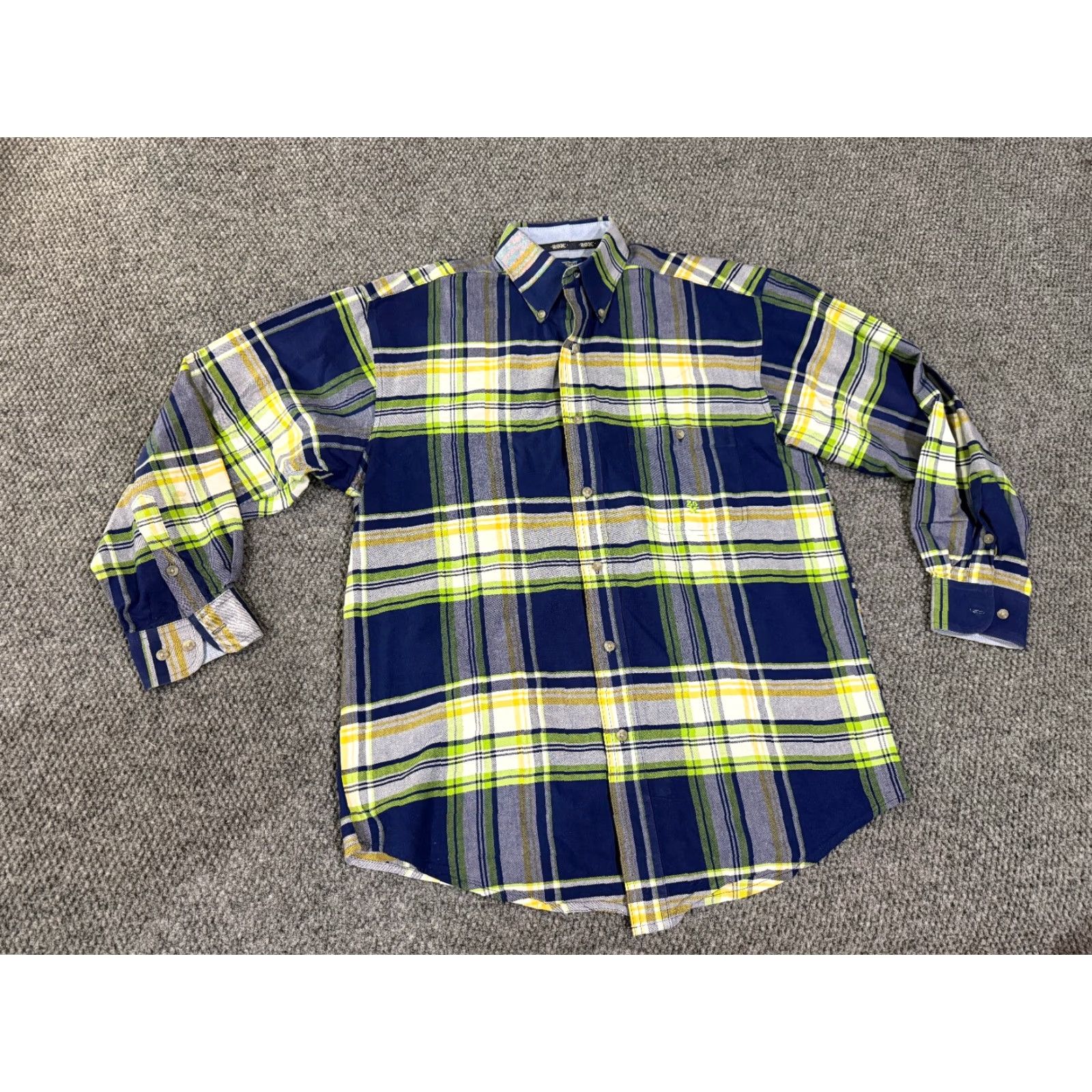Wrangler Wrangler Button-Up Shirt Mens M Blue Plaid Western Cotton Long Sleeve Button-Down Collar Modern All Seasons Pockets Vintage: No Size US M / EU 48-50 / 2 - 2 Thumbnail