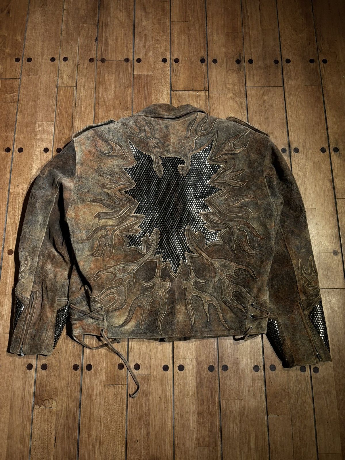 Vintage Vintage Distressed “Hide out Leather Jackson hole” Jacket. Size US XL / EU 56 / 4 - 2 Thumbnail