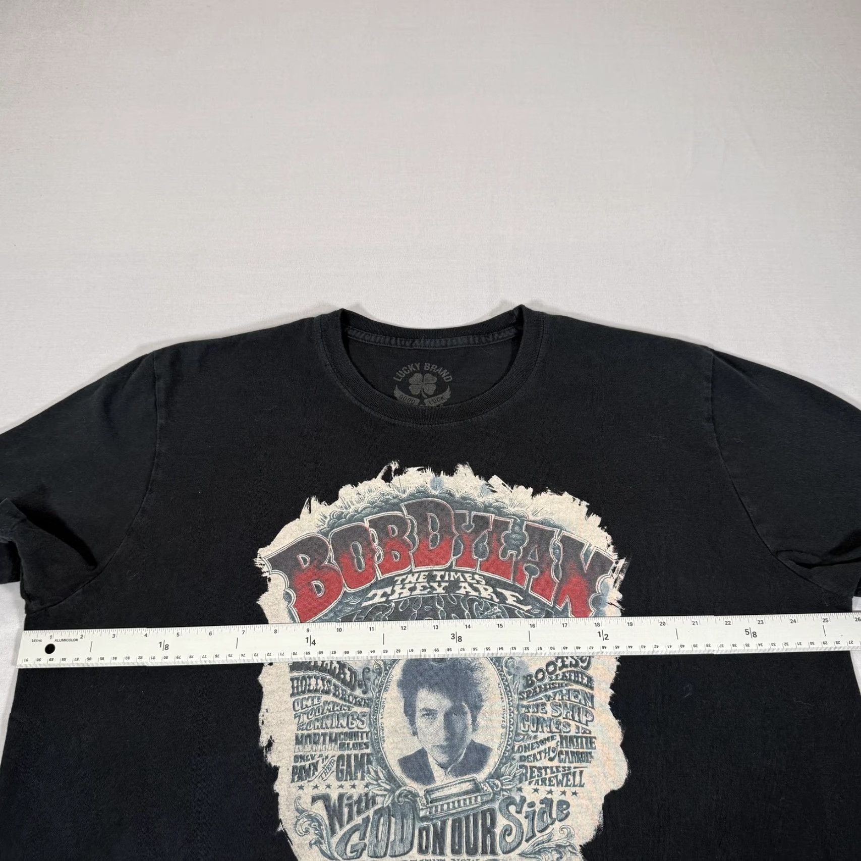 Lucky Brand Lucky Brand Shirt Men 2XL Black Bob Dylan Folk Music Band Tee Times Are Changing Shirt Size US XXL / EU 58 / 5 - 4 Thumbnail