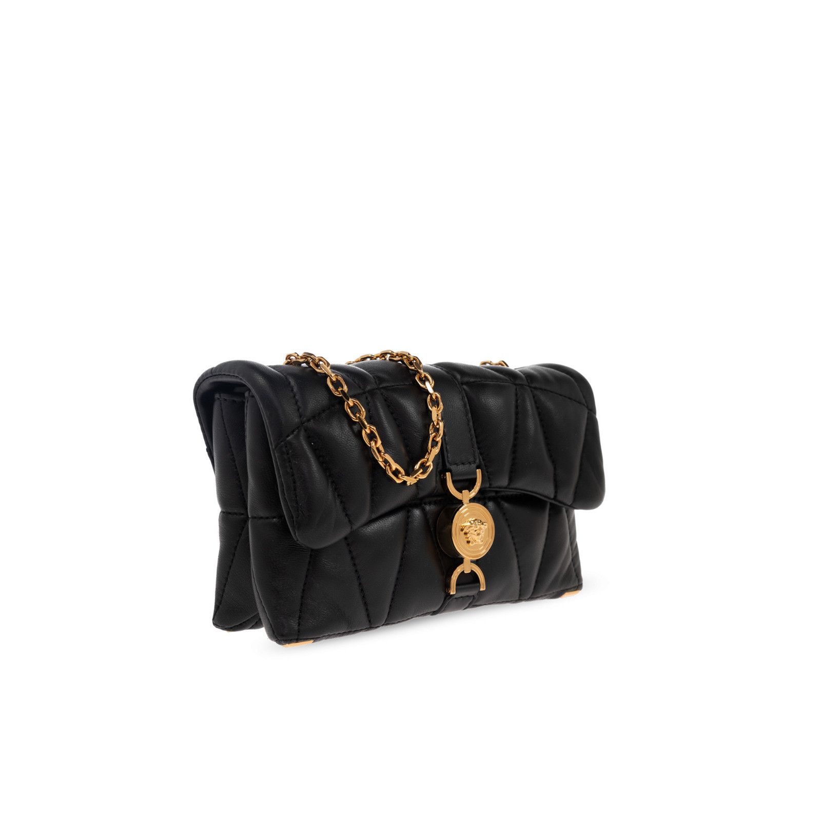 Versace VERSACE Kleio Mini Black Leather Shoulder Bag New & Authenti Size ONE SIZE - 3 Thumbnail