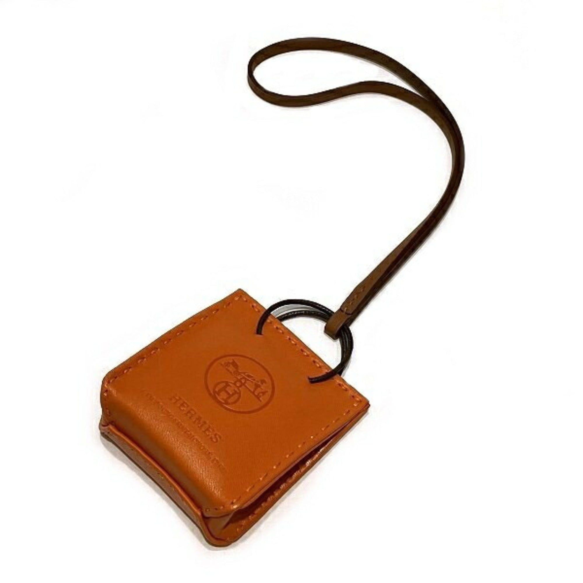 image of Hermes Sac Orange Shopper Charm Women's Accessories in Black
