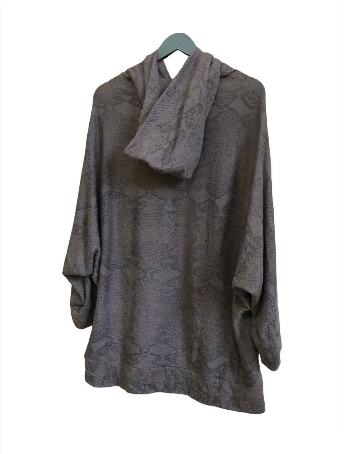 Yohji Yamamoto Lemi Feu Snake Skin Design Overprint Zipped Hoodie Size S / US 4 / IT 40 - 8 Thumbnail
