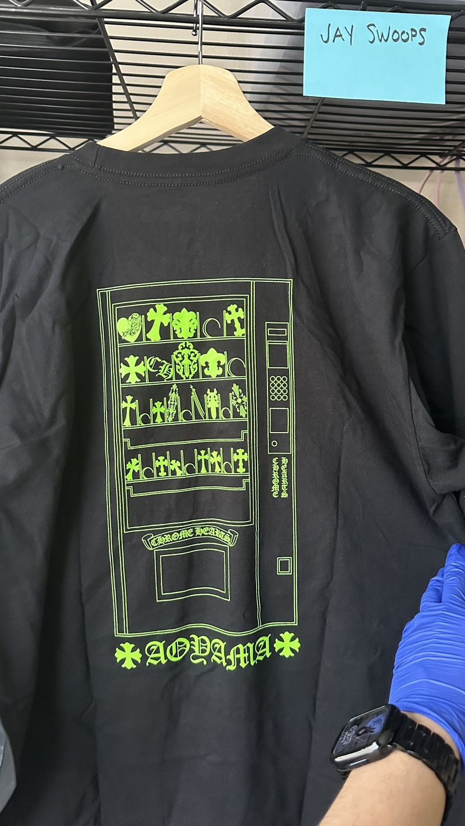 image of Chrome Hearts Aoyama Motif Vending Machine L/s in Black, Men's (Size Large)