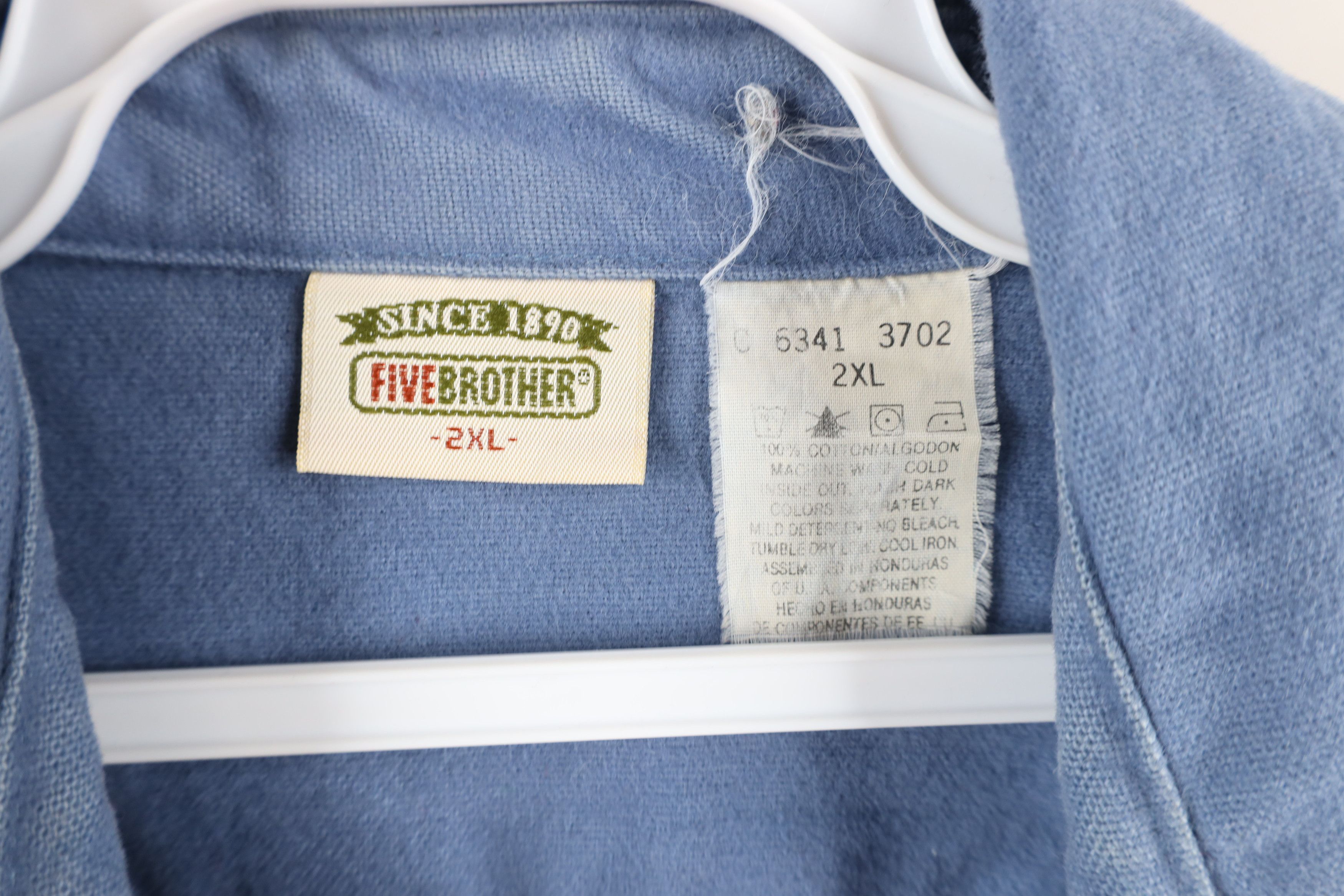 FiveBrother × Vintage Vintage 90s Five Brother Heavyweight Cloth Button Shirt Size US XXL / EU 58 / 5 - 8 Thumbnail