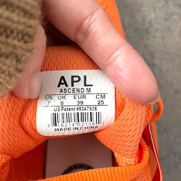 Athletic Propulsion Labs APL Orange Ascend Sneakers - 7US Size US 7 / EU 40 - 4 Thumbnail