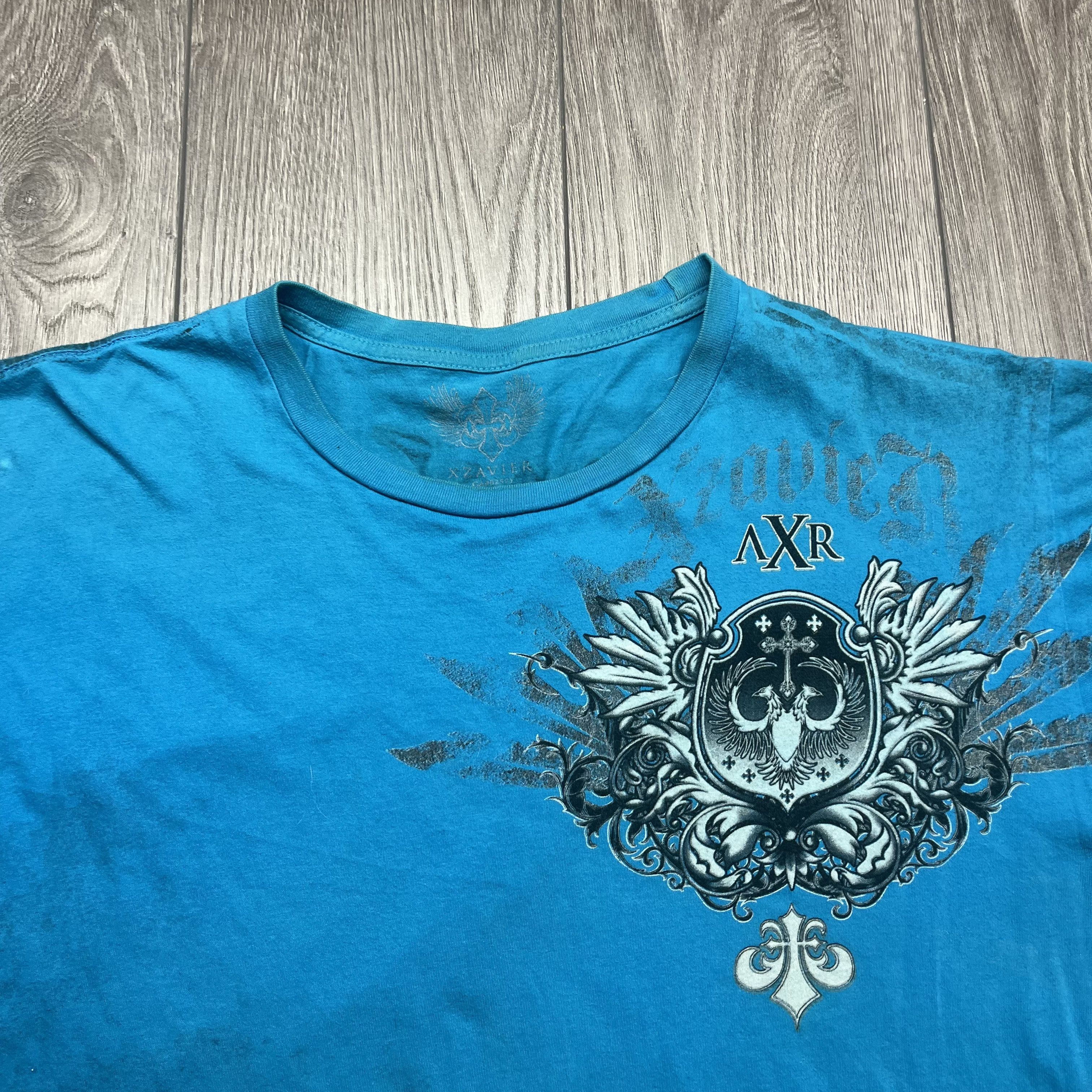 Tapout × Vintage Vintage Xzavier Y2k Blue T Shirt XXL Tribal AOP Baggy Size US XXL / EU 58 / 5 - 4 Thumbnail