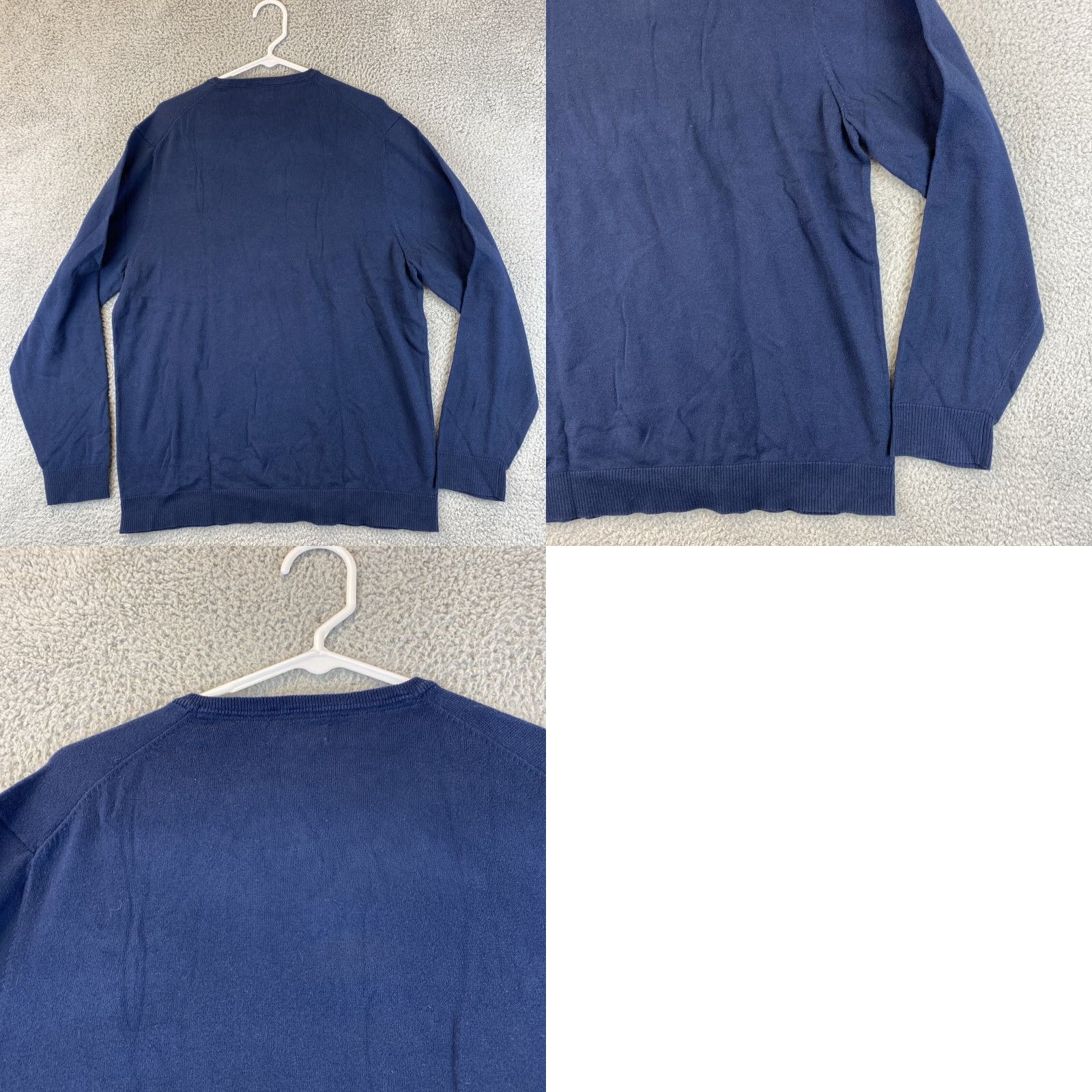 Alfani Alfani Pullover Knit Sweater Men's XL Long Sleeve Navy Blue V-Neck / 66-25 Size US XL / EU 56 / 4 - 8 Thumbnail