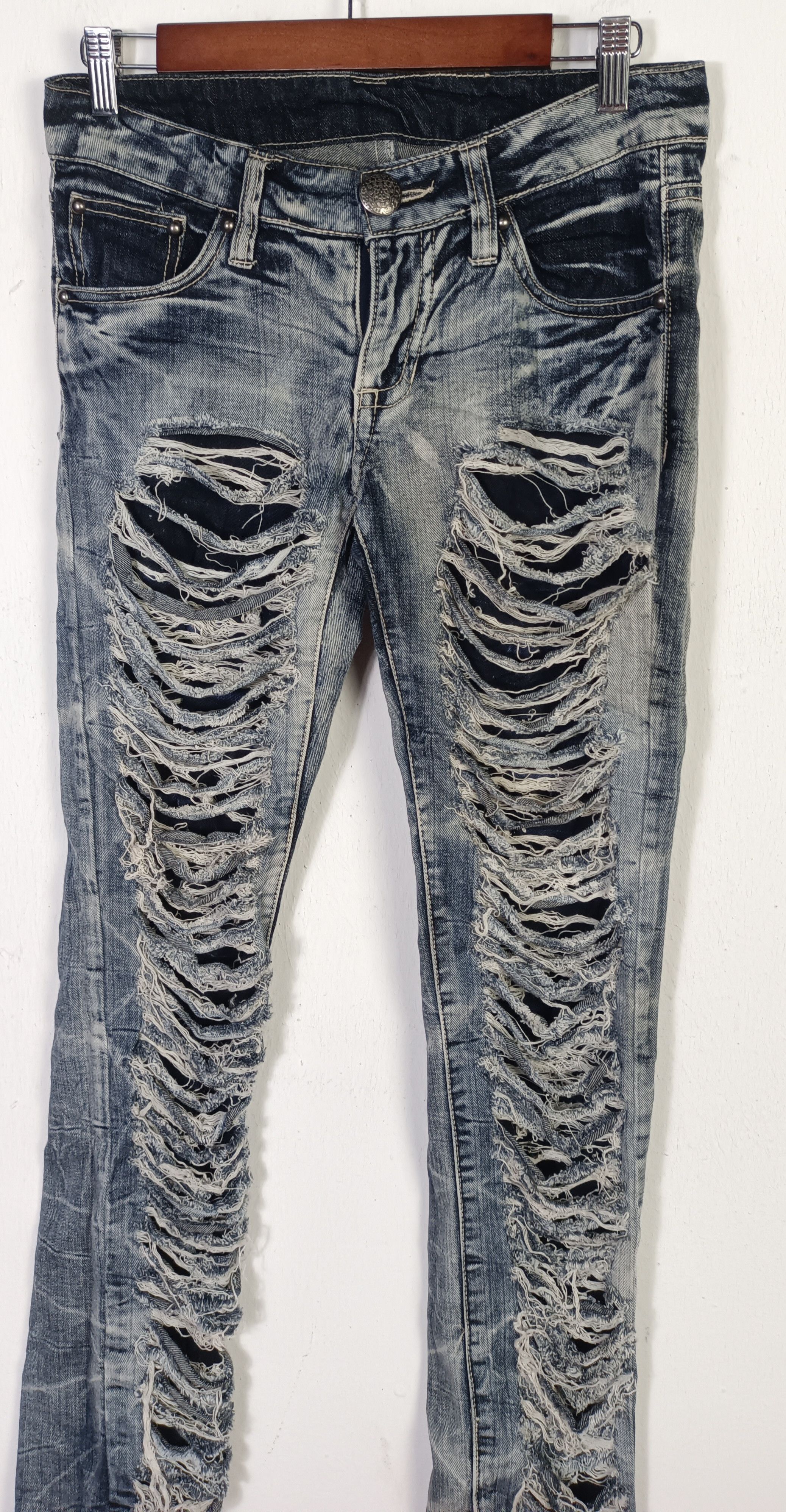 If Six Was Nine Grazie Distressed Denim Cutting Slim Fit Size US 30 / EU 46 - 3 Thumbnail