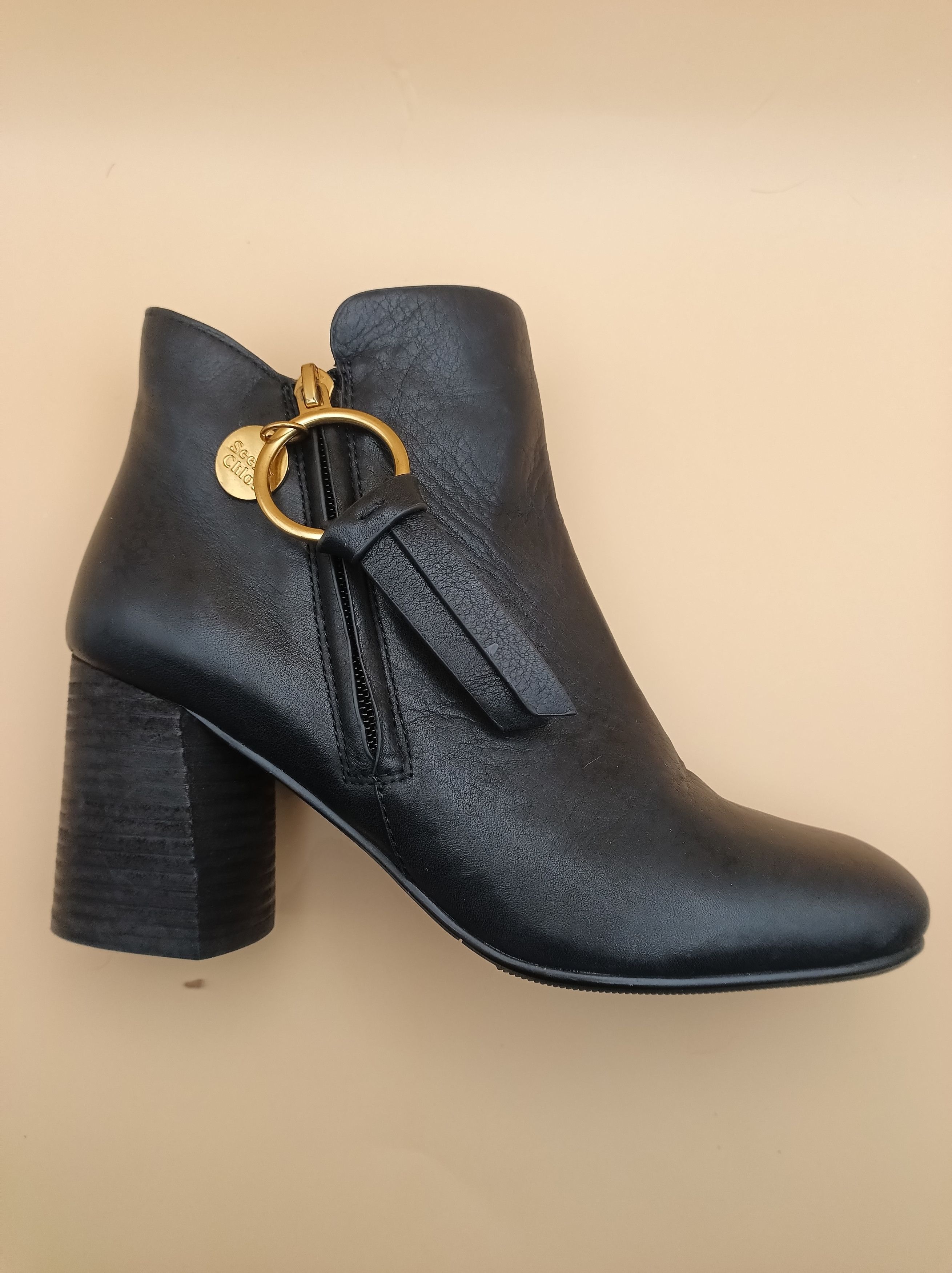 See by Chloe See by Chloe Louise Block Heel Leather Ankle Boots EU 37 Size US 7 / IT 37 - 5 Thumbnail