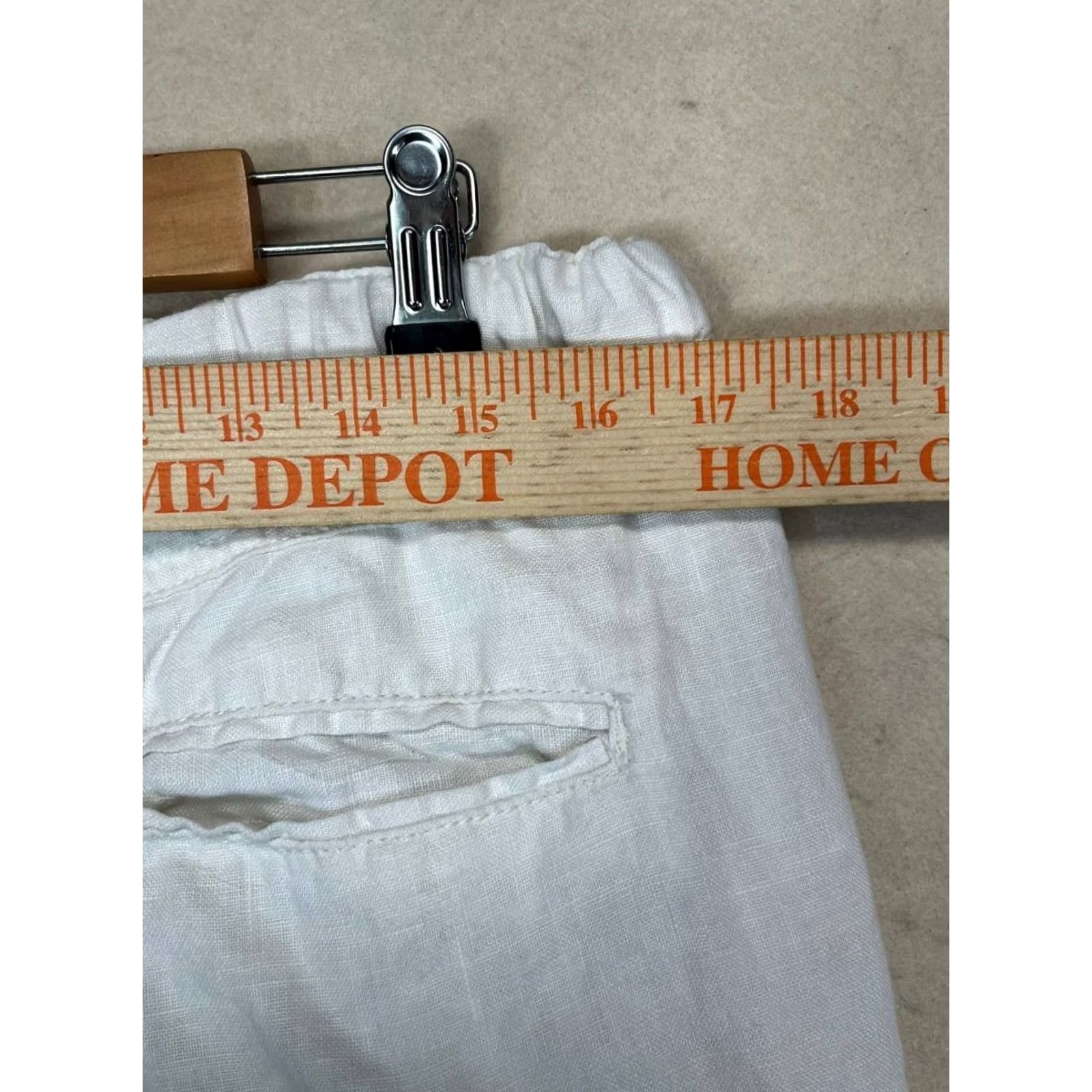 Vintage BLANKNYC White Linen Drawstring Wide Leg Pants Size 26 Women Size 26" / US 2 / IT 38 - 4 Thumbnail