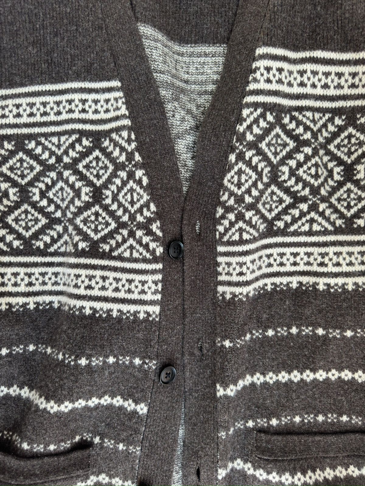 Todd Snyder Todd Snyder Placed Fair Isle Cardigan in Brown Size US M / EU 48-50 / 2 - 3 Thumbnail
