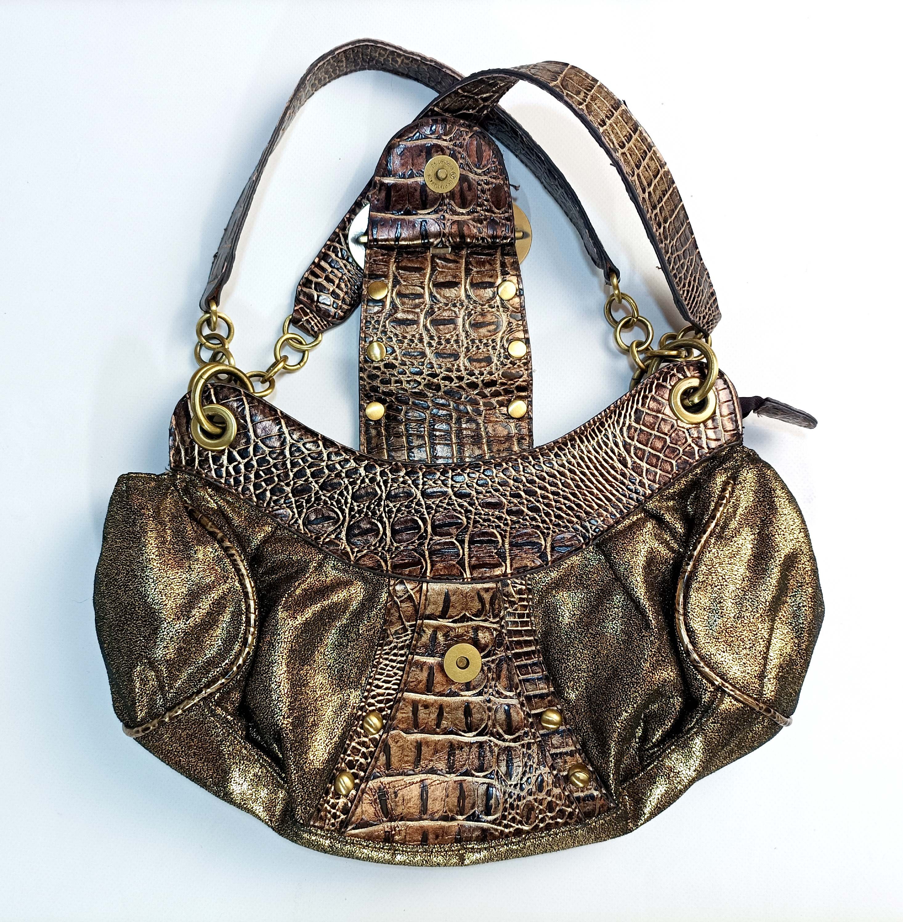 Guess STAR by Julien Macdonald Bronze Embossed Shoulder Handbag Size ONE SIZE - 3 Thumbnail