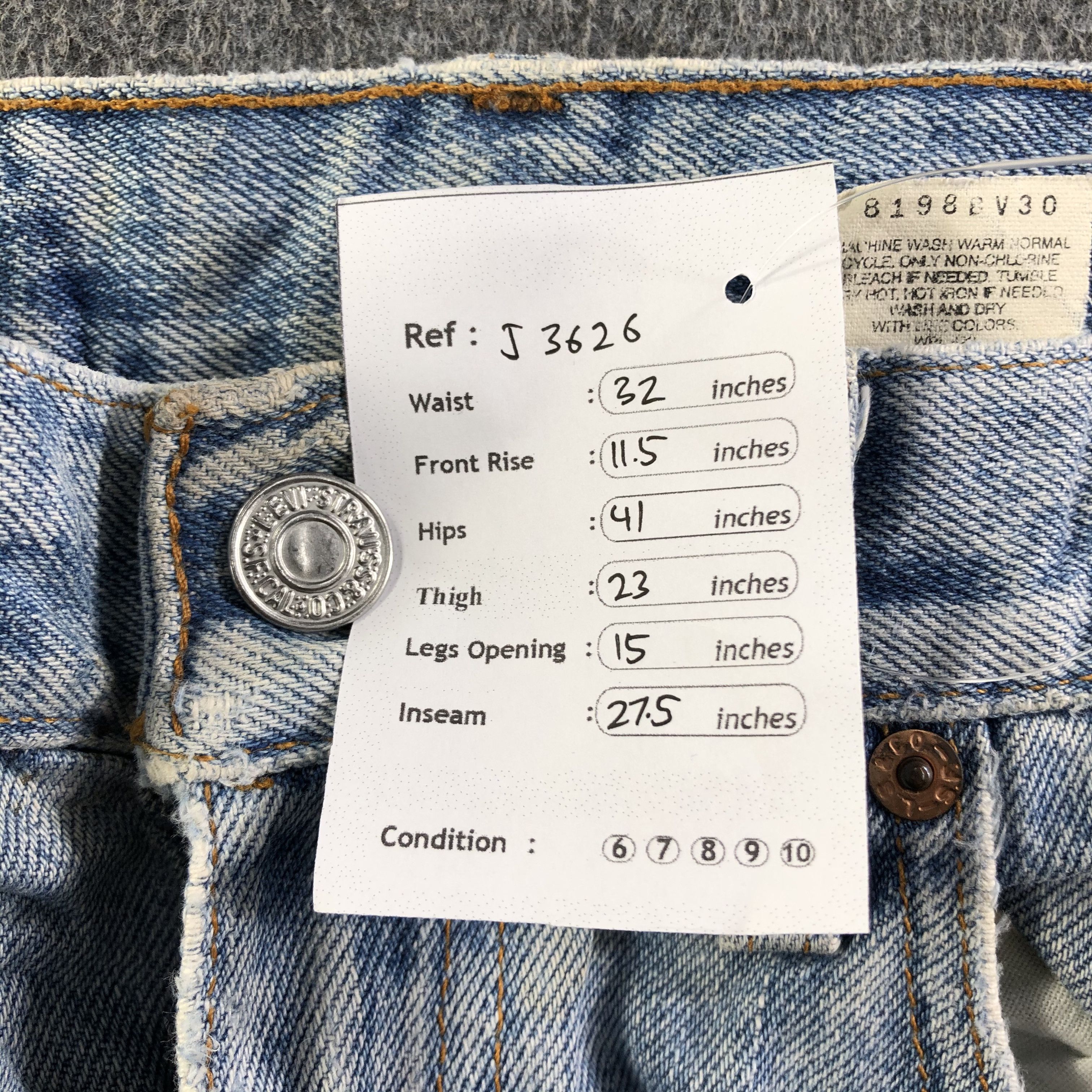 Levi's Vintage Light Wash Levis 505 Jeans-J3626 Size US 32 / EU 48 - 12 Thumbnail