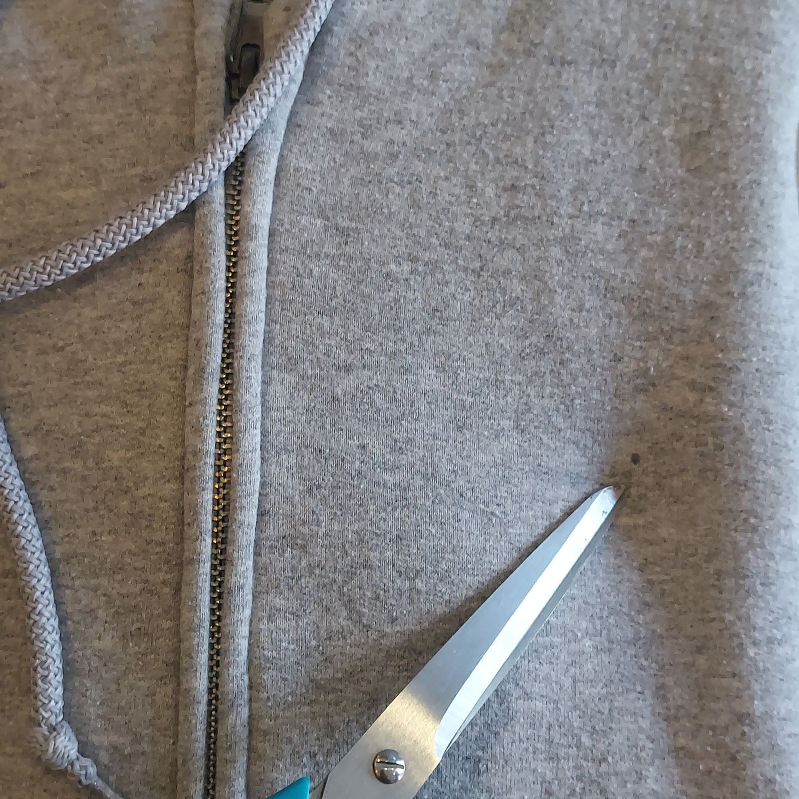 Fruit Of The Loom Hoodie Sweatshirt Men's 3XL Gray Long Sleeve FOTL Full Zip Size US XXL / EU 58 / 5 - 8 Thumbnail