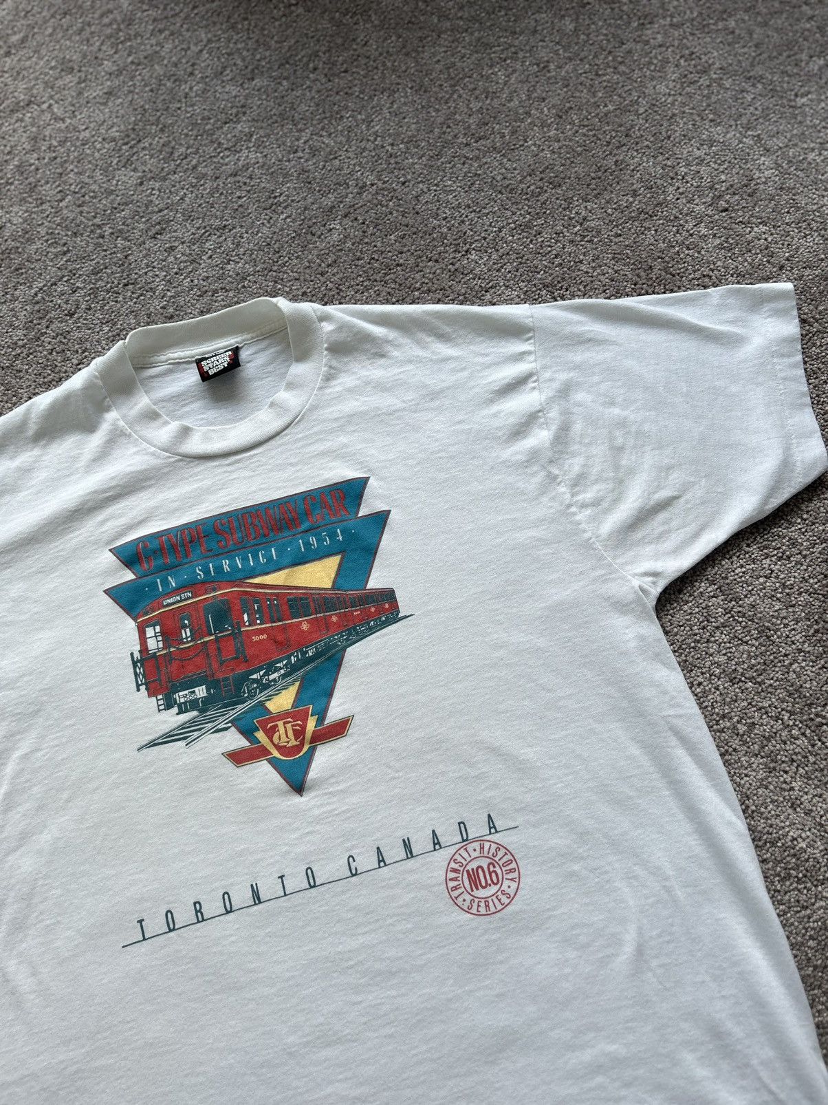 Band Tees × Vintage Vintage TTC Toronto Canada Subway Car Single Stitch Tee Size US L / EU 52-54 / 3 - 2 Thumbnail