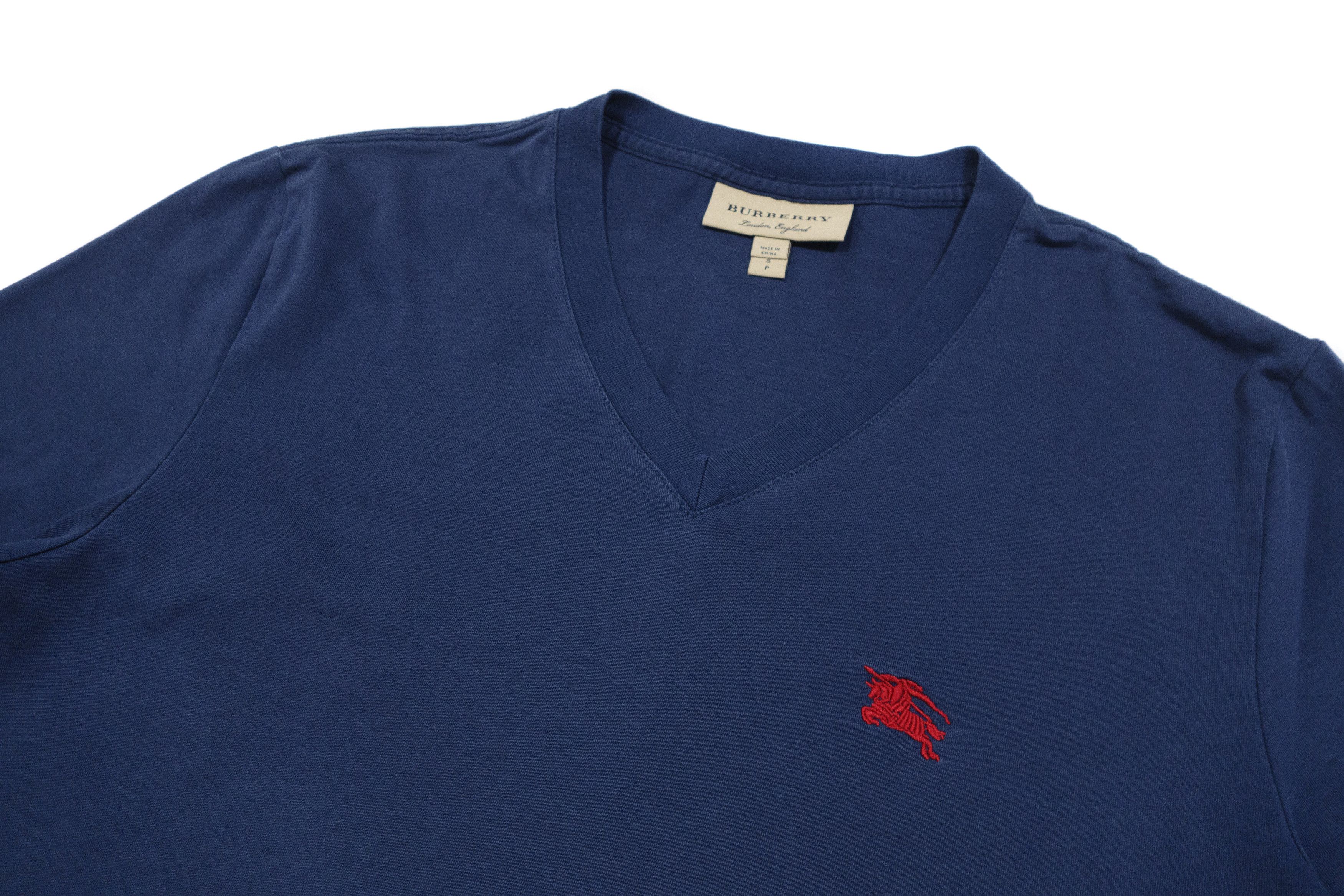 Burberry V-Neck Logo Basic T-Shirt Size US S / EU 44-46 / 1 - 2 Thumbnail
