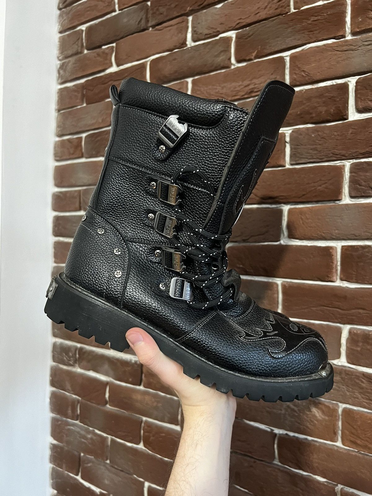 Seditionaries Rare Avant Garde High Top Platform Flames Boots Grail Goth Size US 10.5 / EU 43-44 - 4 Thumbnail
