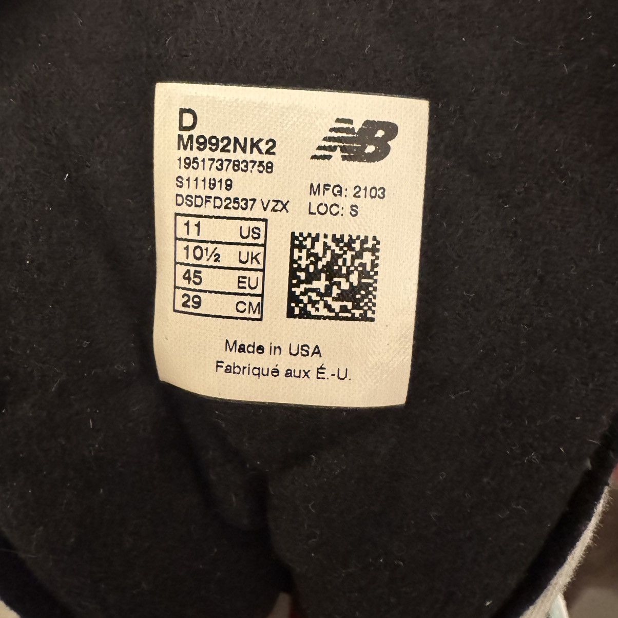 New Balance New Balance 992 M992NK2 Amoeba Music Made in the USA SZ 11 Size US 11 / EU 44 - 8 Thumbnail