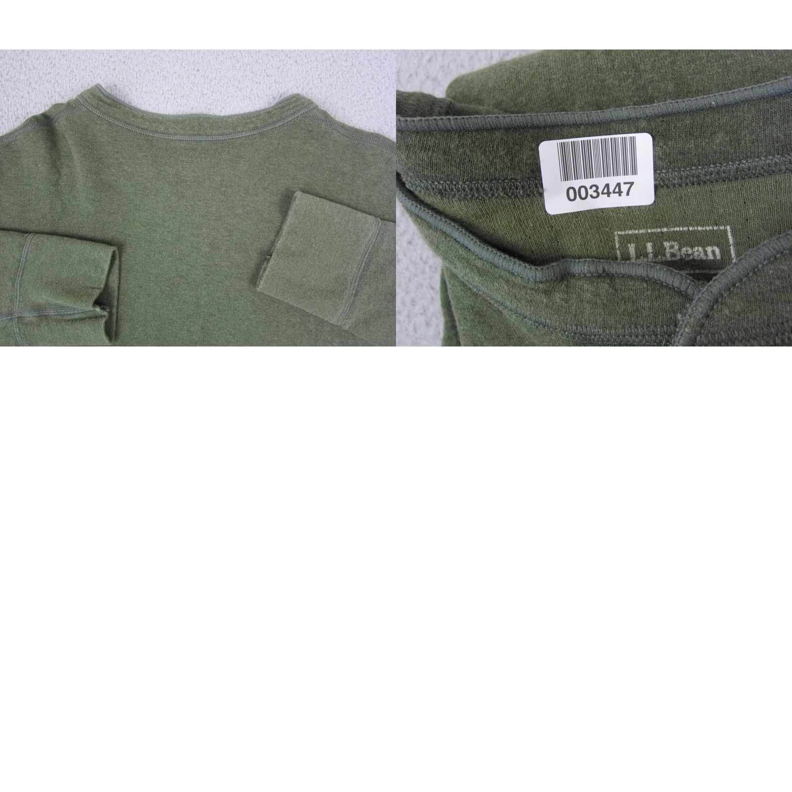 Vintage LL Bean Shirt Mens XL Green Two Layer River Drivers Henley Button Up Wool Cotton Knit Long Sleeve 90s Outdoor Casual Mens Size US XL / EU 56 / 4 - 8 Thumbnail
