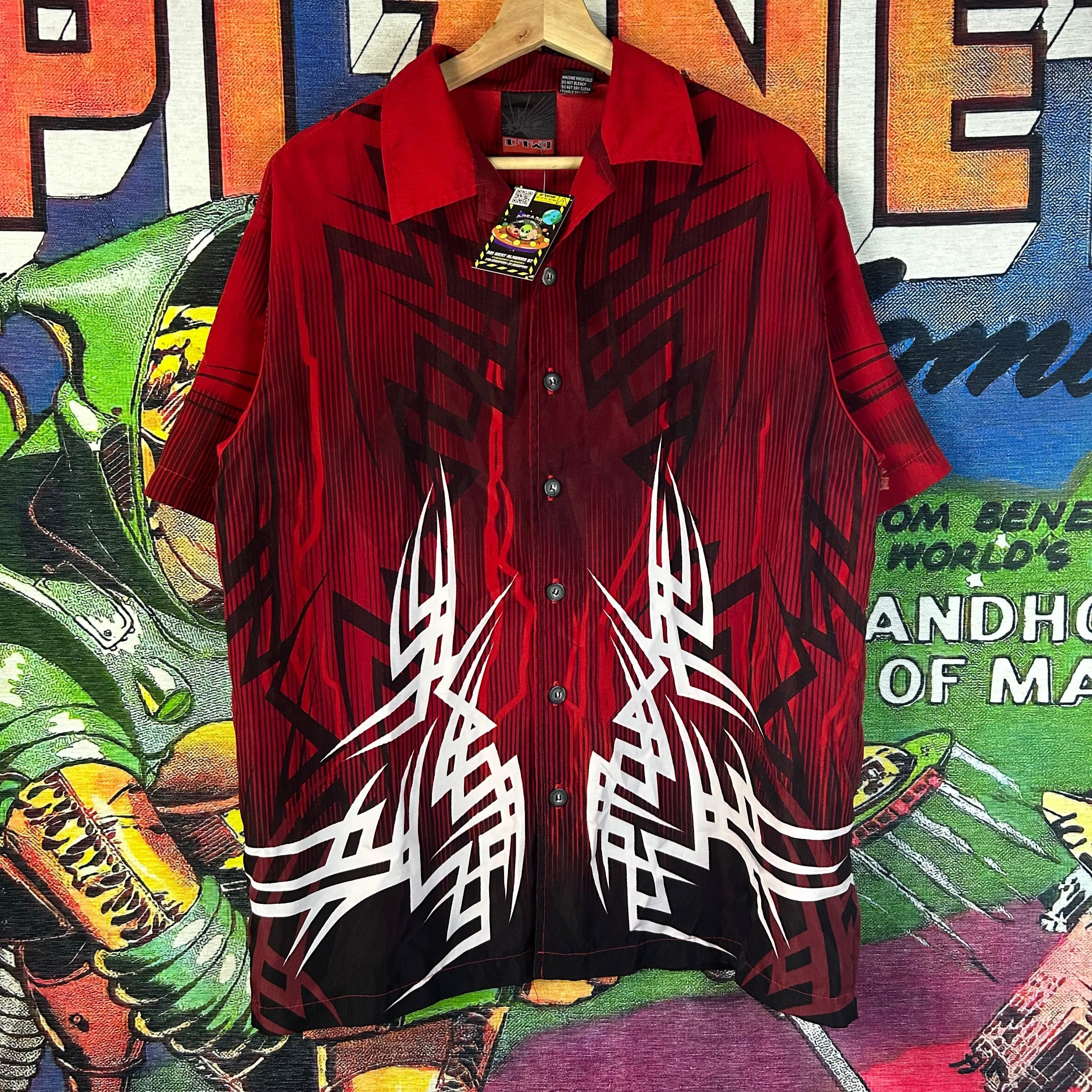 Other Y2K Tribal Print Rayon Button Up Shirt Size Medium Size US M / EU 48-50 / 2 - 1 Thumbnail