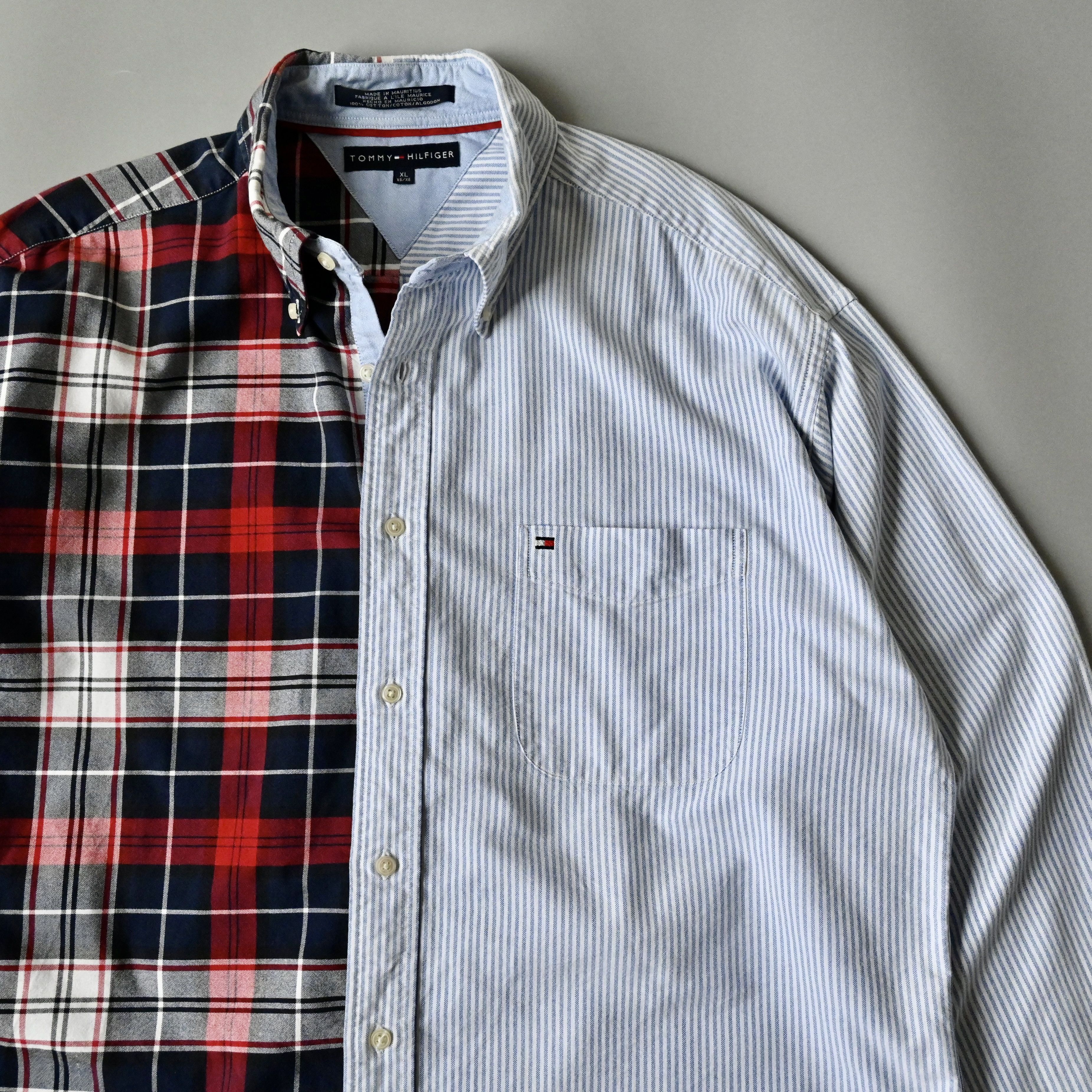 Tommy Hilfiger 2000s Tommy Hilfiger "two face" BD shirt, crazy pattern Size US XL / EU 56 / 4 - 6 Thumbnail