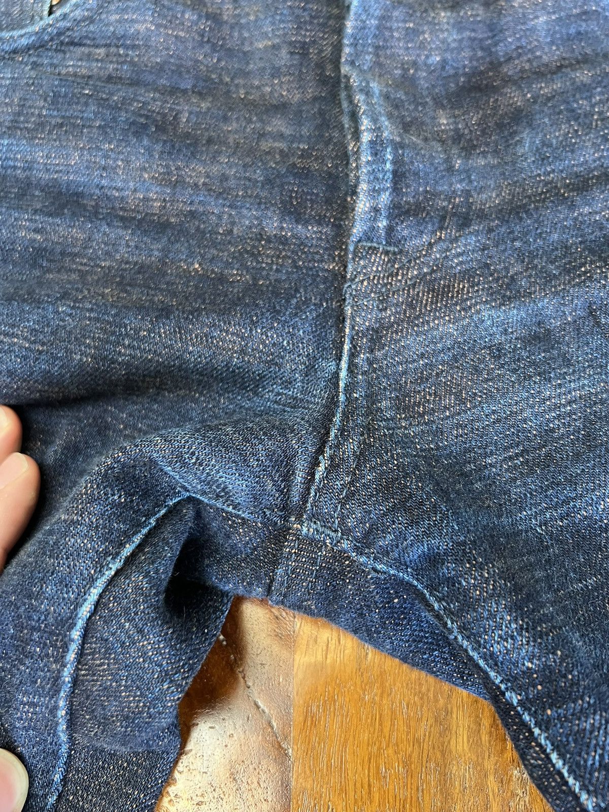 Japan Blue Okayama Denim ODJB019 18OZ. "SIDERITE SLUB" SELVEDGE JEANS Size US 31 - 3 Thumbnail