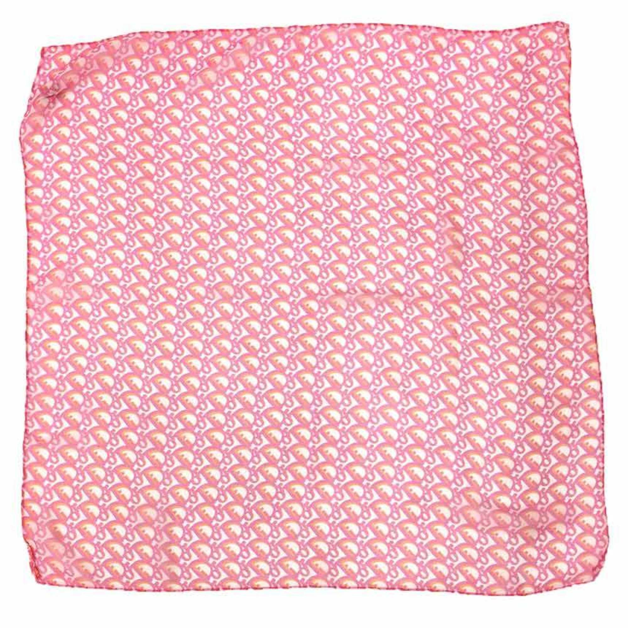 image of Christian Dior Scarf Muffler Silk Chiffon Pink, Women's