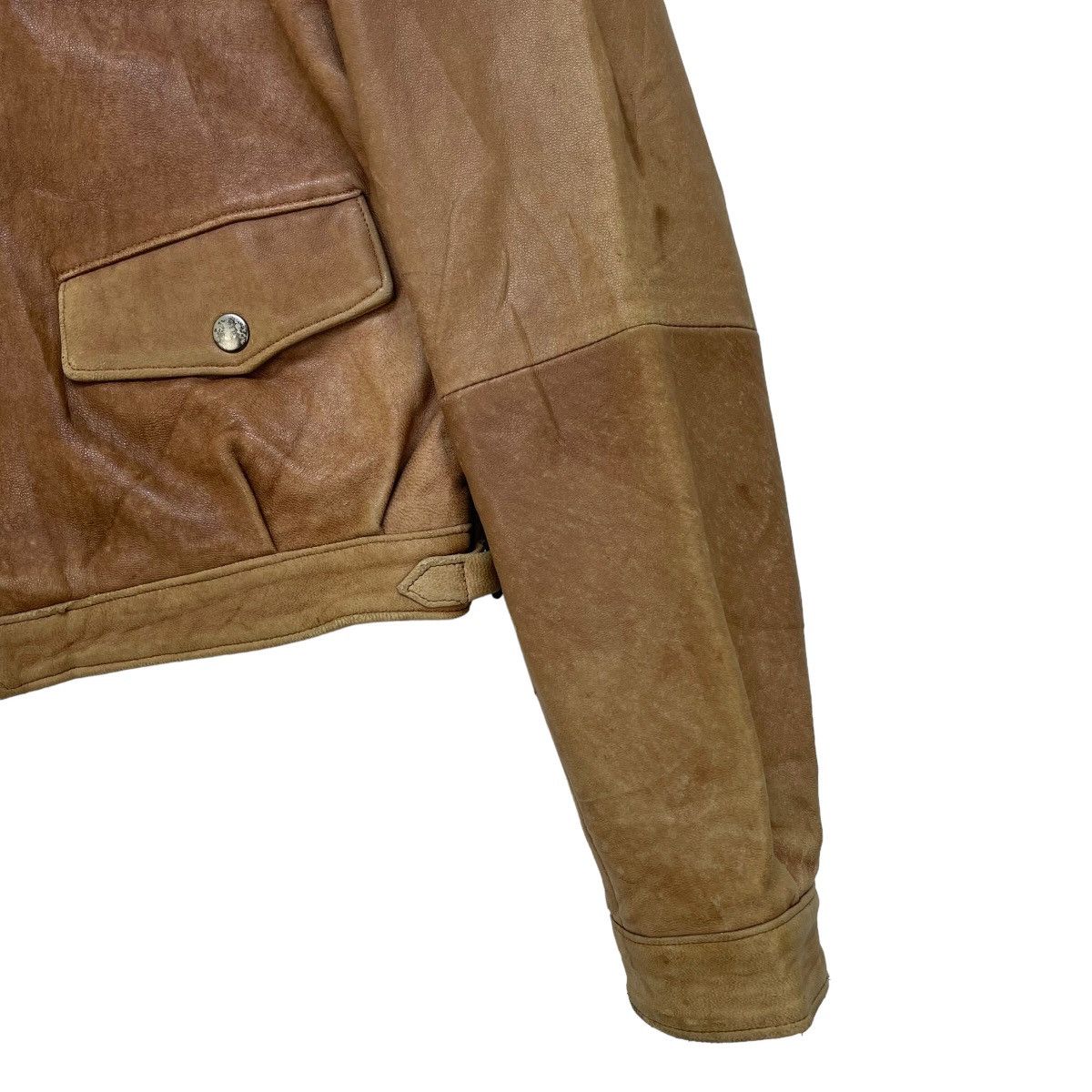 EB Denim × Japanese Brand Genuine Leather EB Jacket Riri Zipper Size M / US 6-8 / IT 42-44 - 6 Thumbnail