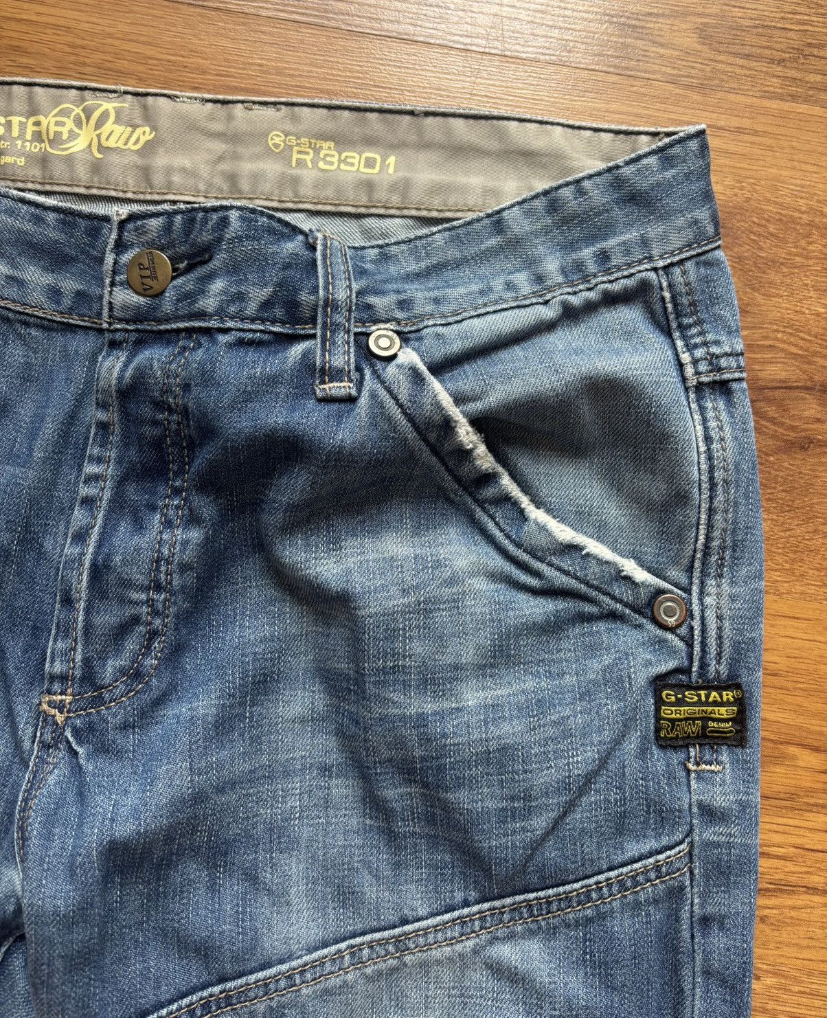 Affliction Vintage G Star Raw 96 Embroidered Buckle Jeans Denim Size US 34 / EU 50 - 5 Thumbnail