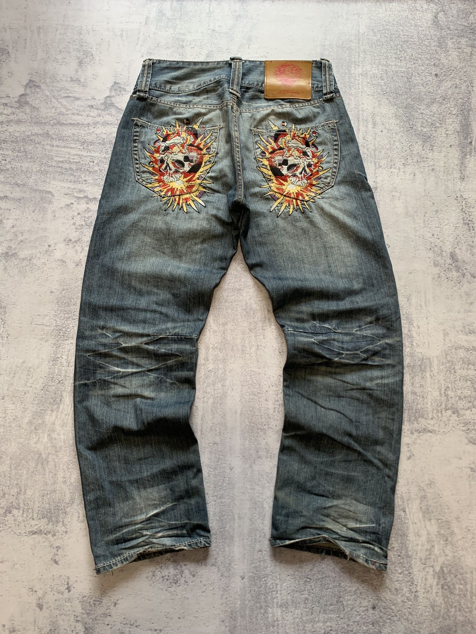 Ed Hardy Vintage Ed Hardy Jeans by Christian Audigier Denim Pants Y2K Size US 34 / EU 50 - 1 Thumbnail
