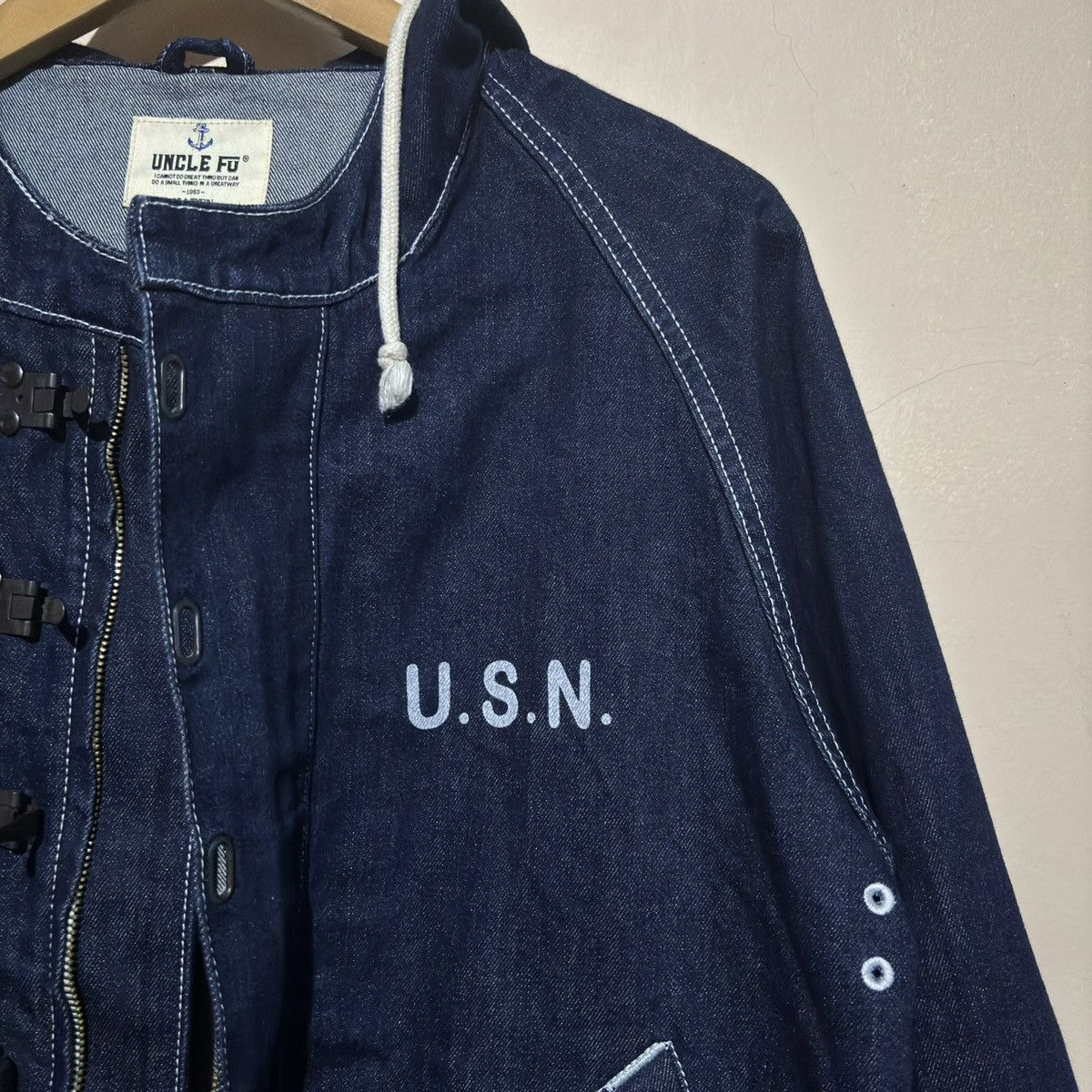 Other Uncle FU U. S. N Pullover Denim Size US L / EU 52-54 / 3 - 5 Thumbnail
