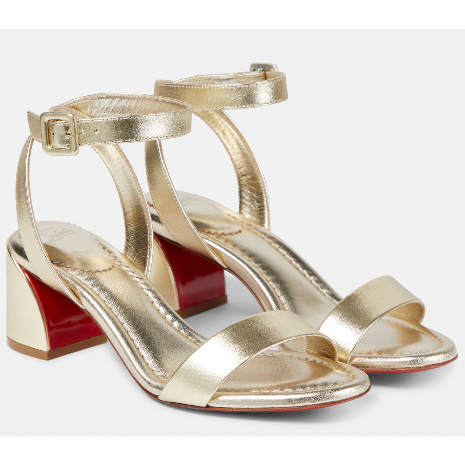 Christian Louboutin Christian Louboutin Miss Sabina 55 Platine Ankle Strap36.5 Size US 6.5 / IT 36.5 - 1 Thumbnail