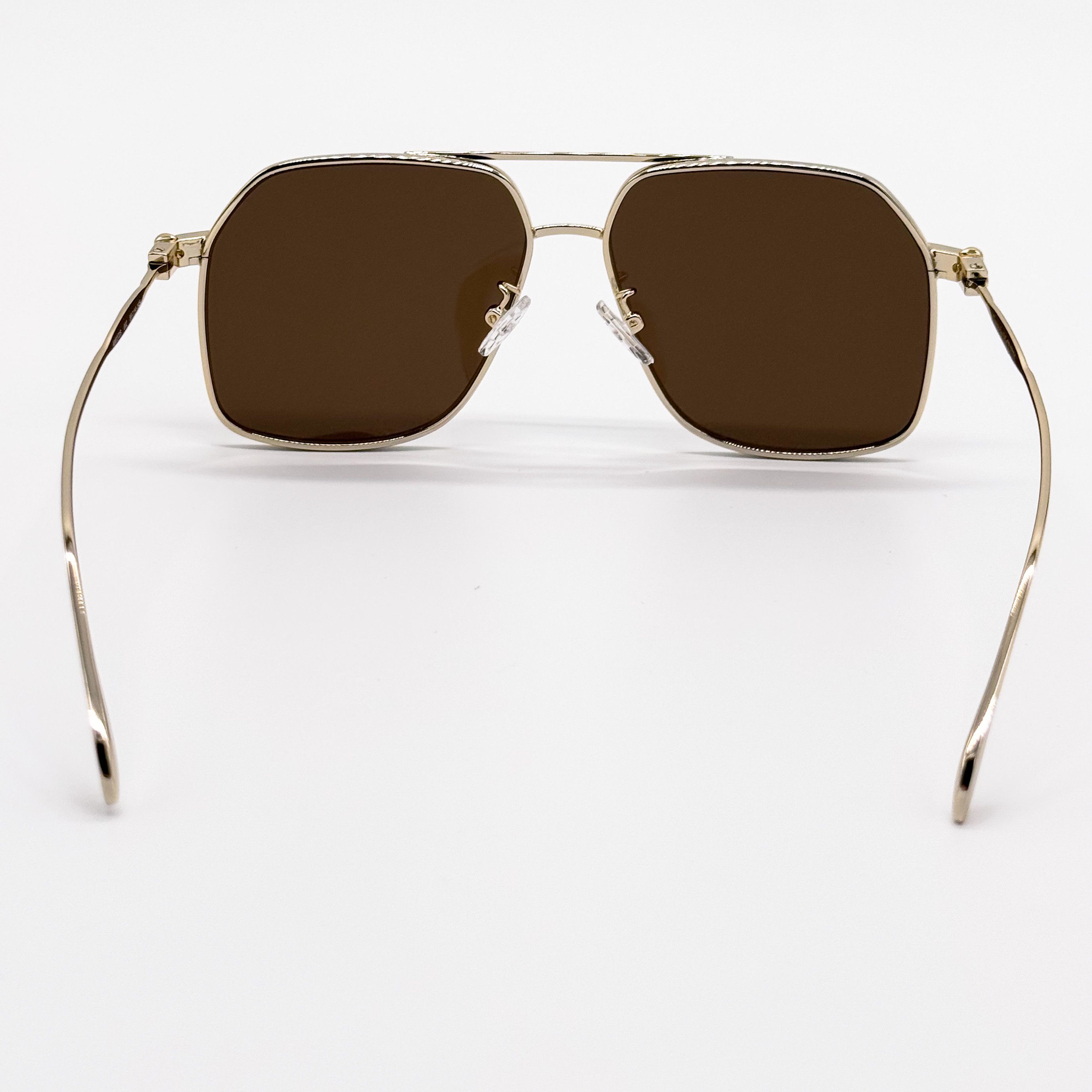 Alexander McQueen NEW ALEXANDER MCQUEEN AM0372S 002 PILOT GOLD SUNGLASSES Size ONE SIZE - 8 Thumbnail