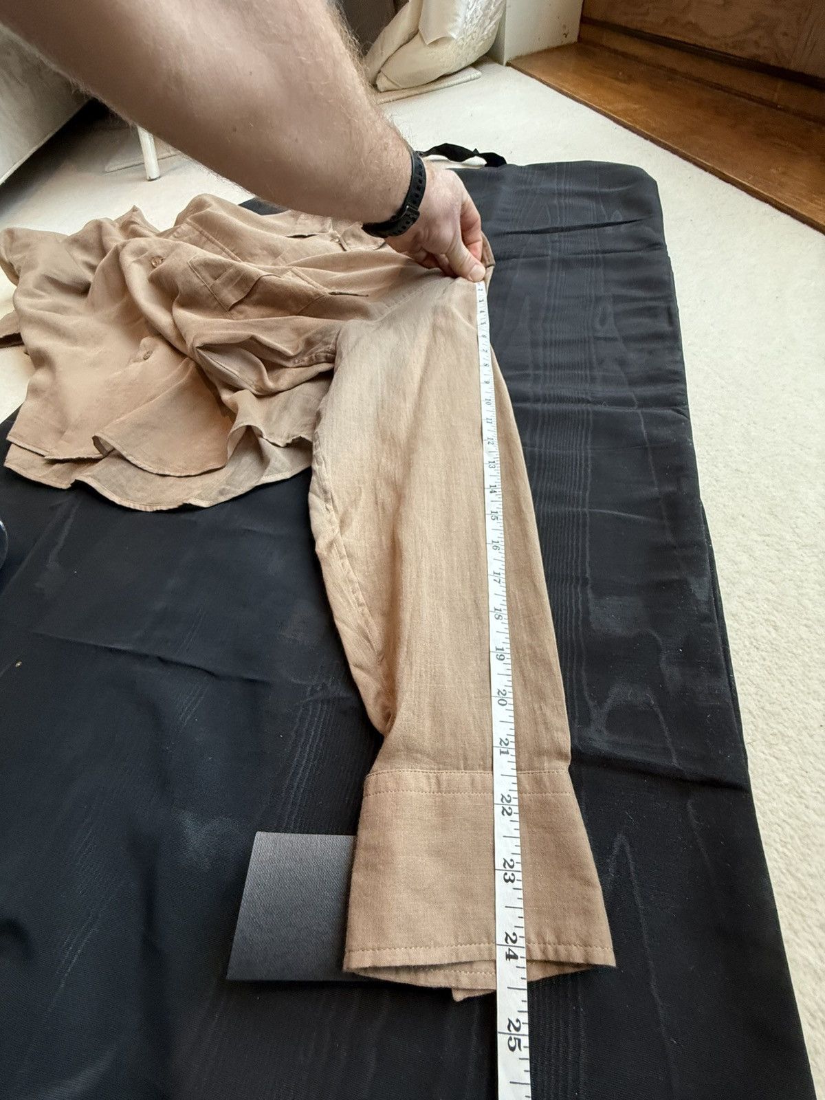 Saint Laurent Paris $1.1k SS23 Saint Laurent camo khaki army style sheer shirt L Size US L / EU 52-54 / 3 - 6 Thumbnail