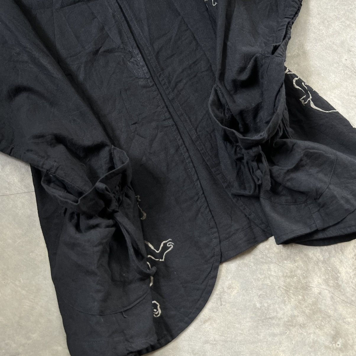 Japanese Brand Emmmm outer oversize crop cape canvas Size ONE SIZE - 4 Thumbnail